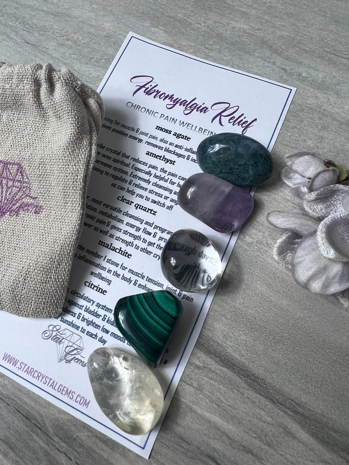 Starcrystalgems - Fibromyalgia Chronic Pain - Tumblestone Kit