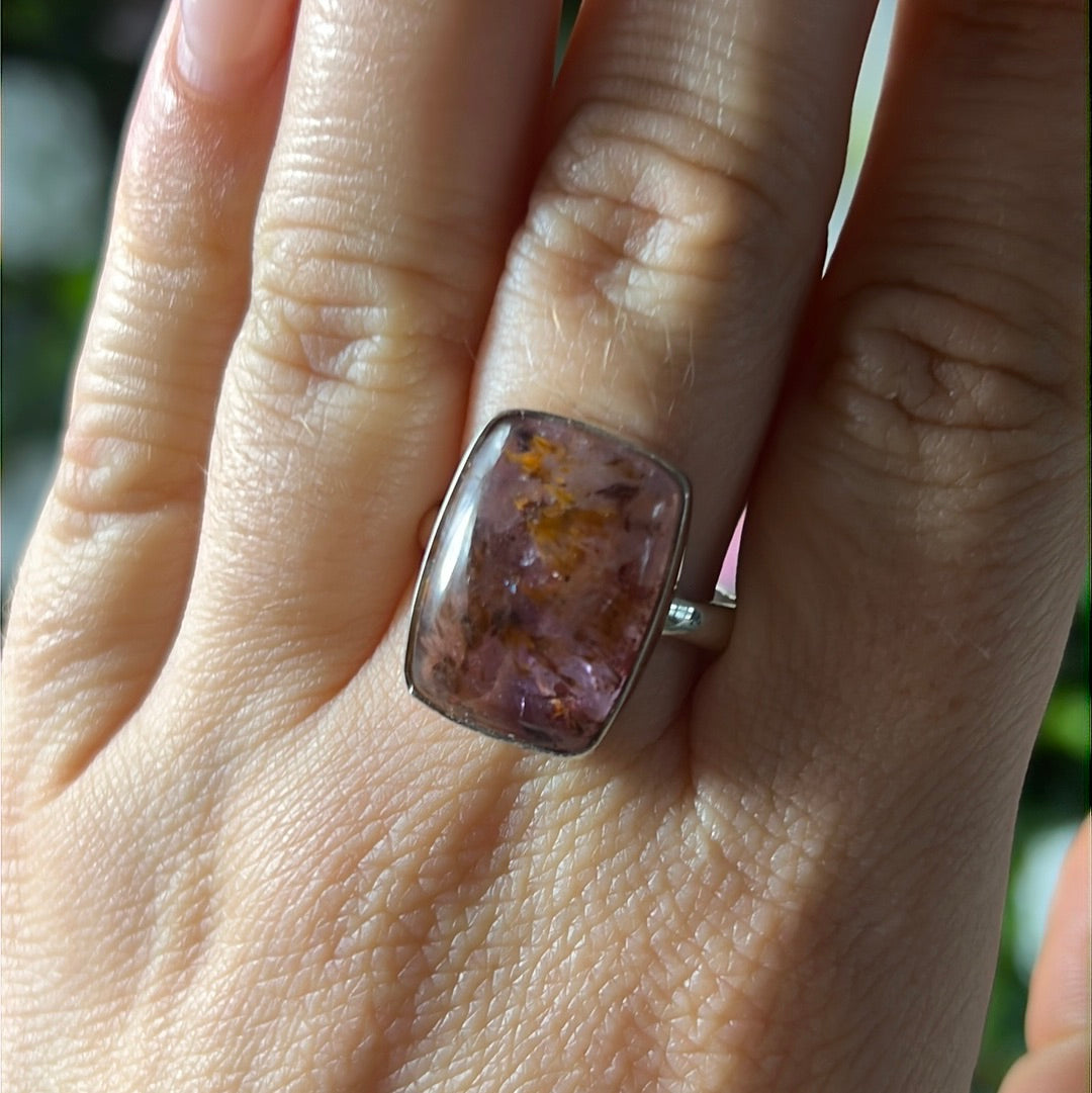 Super Seven 925 Silver Ring -  Size S - S 1/2