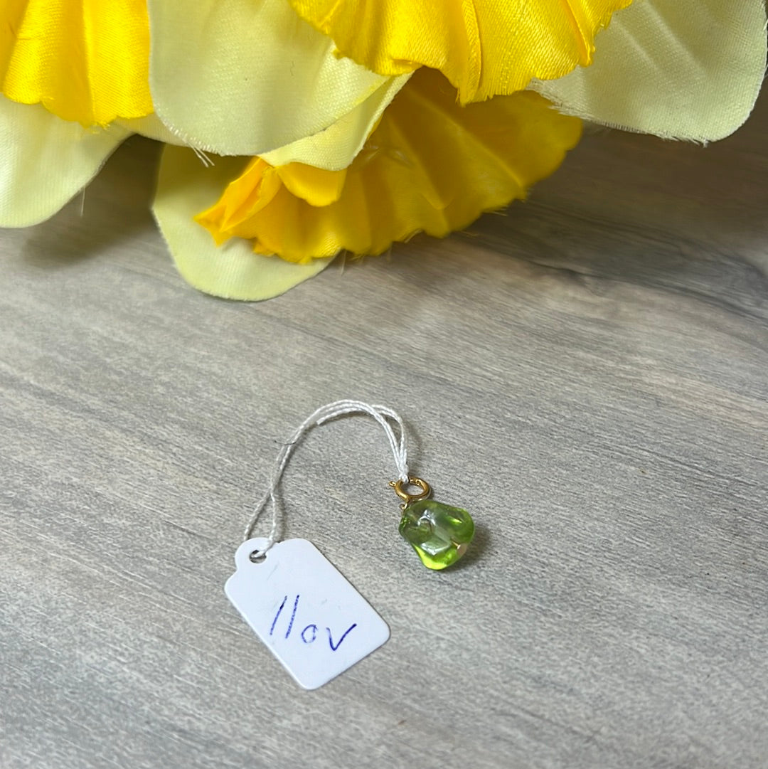 Olivine Sterling Silver charm Pendant RARE