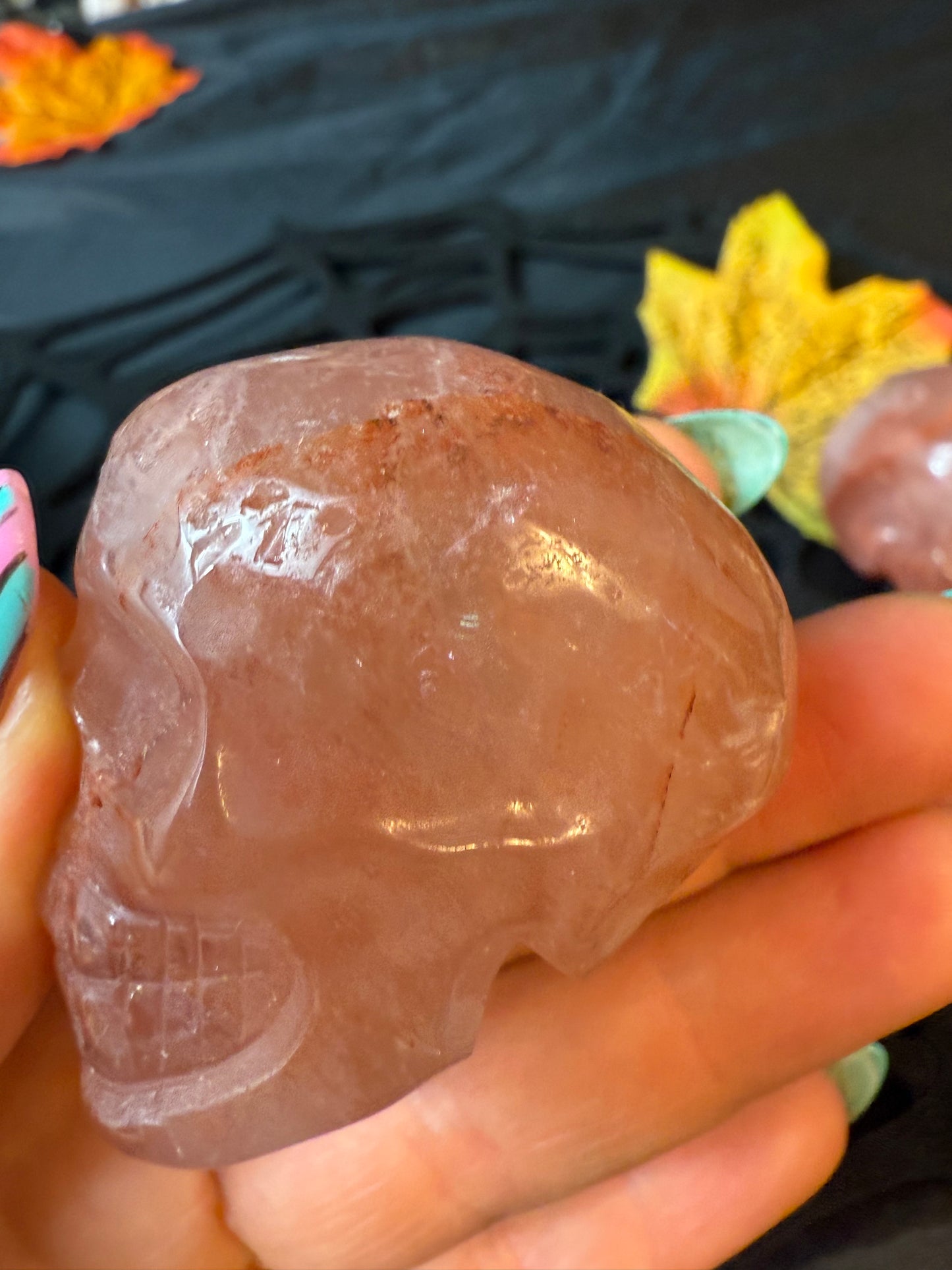 Fire Quartz Skull