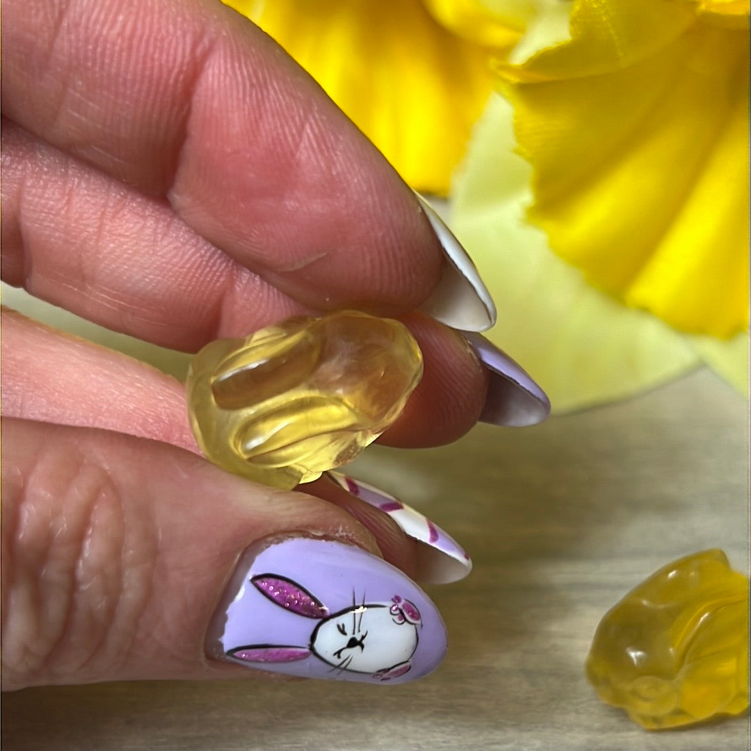 Yellow Fluorite Rabbit Bunny