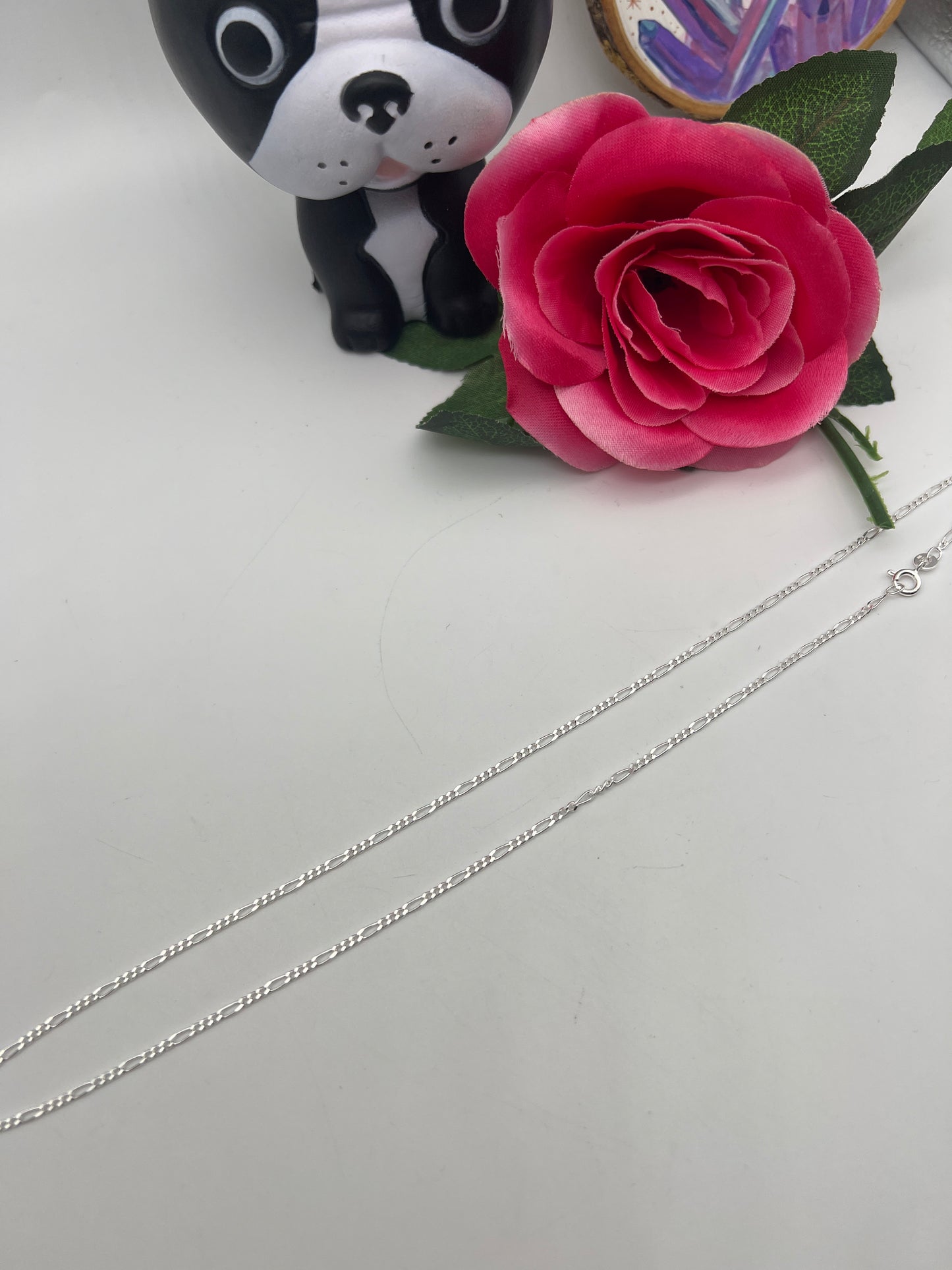 Figaro Sterling Silver 925 Chain 18''