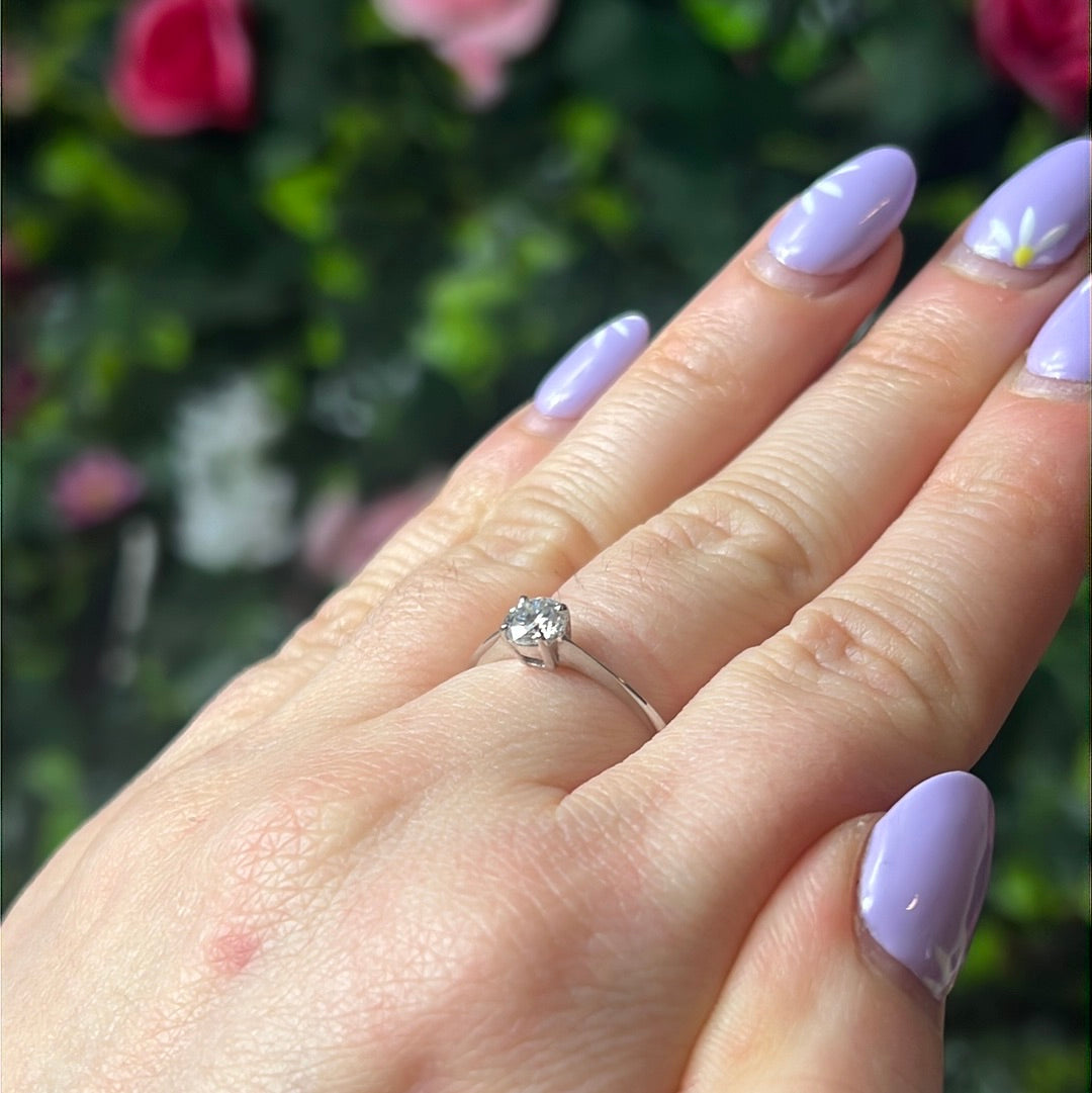 Moissanite 925 Sterling Silver Ring 0.5ct