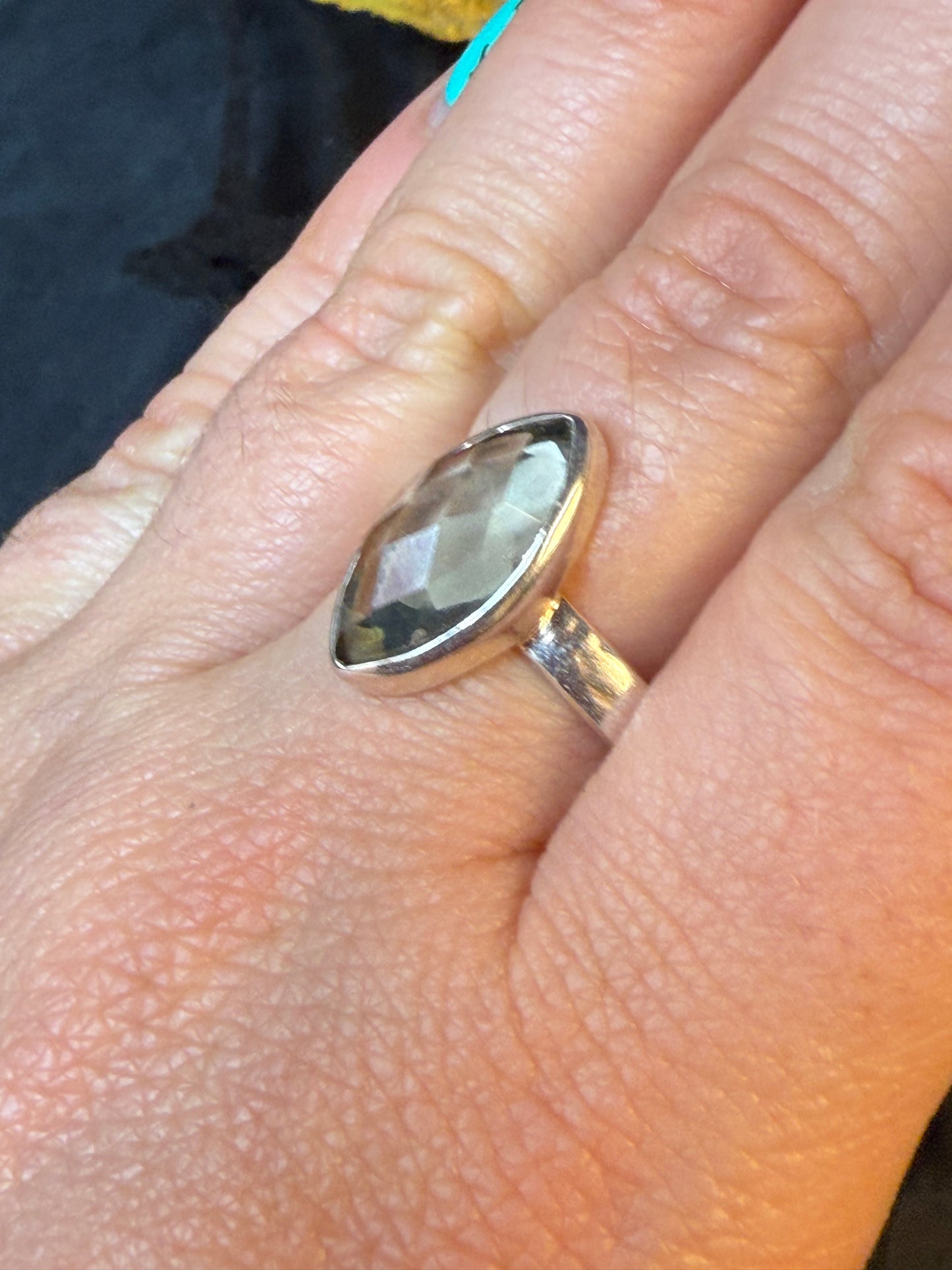 Prasolite 925 Ring - Size S 1/2 Green Amethyst