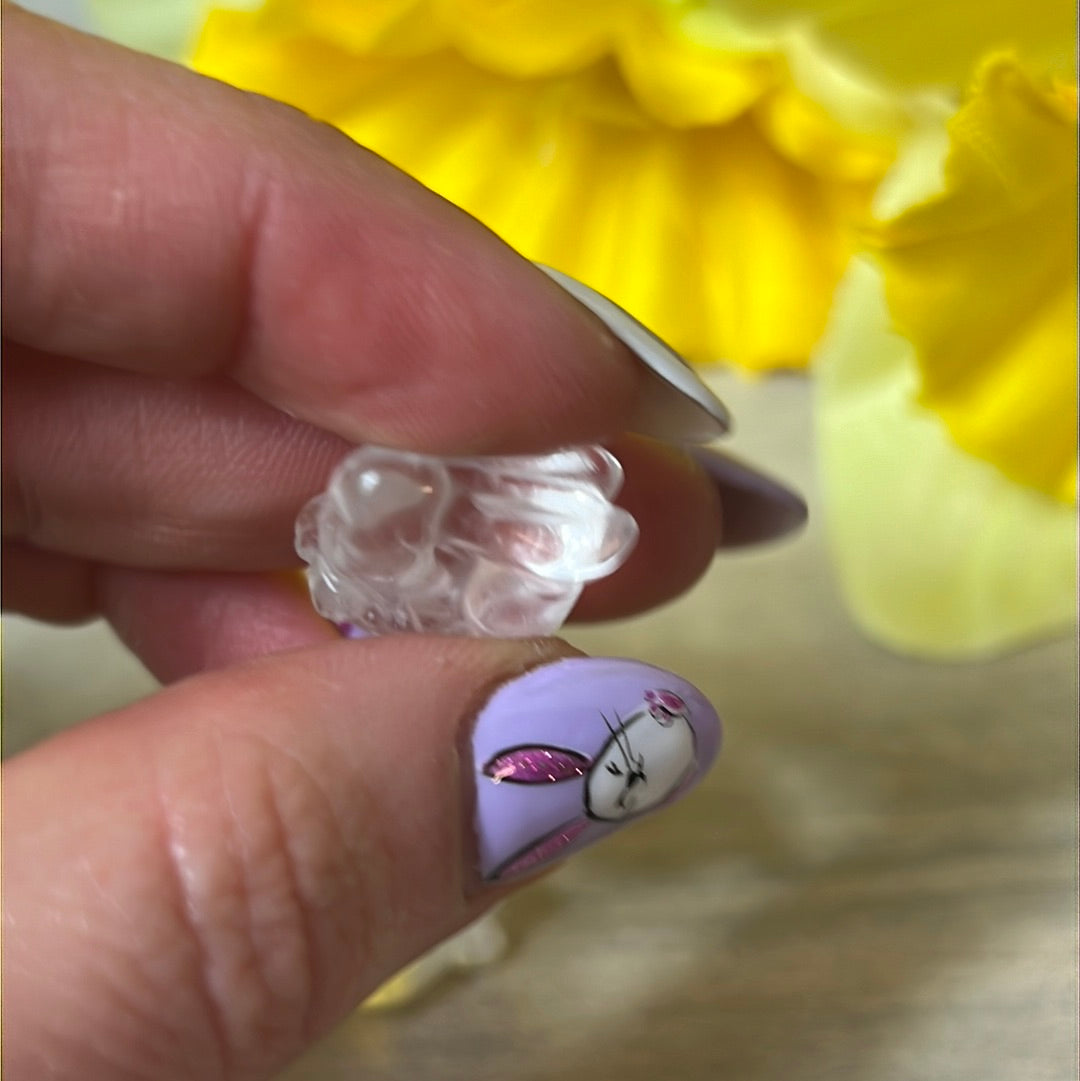 Mini Clear Quartz Rabbit Bunny