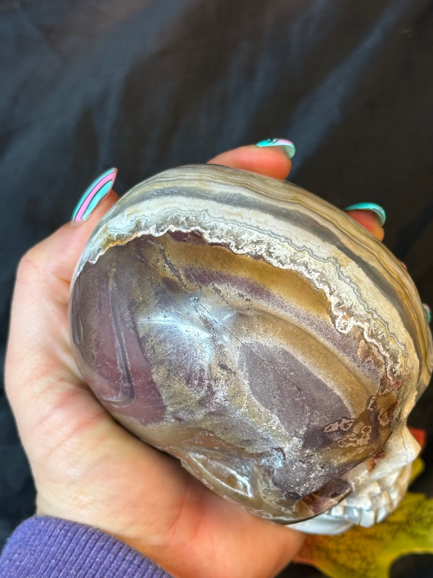 Mexican Agate Skull
