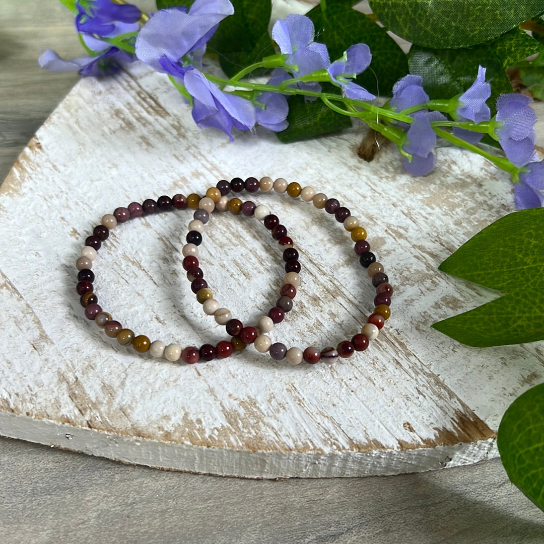 4mm Mookaite Bead Bracelet
