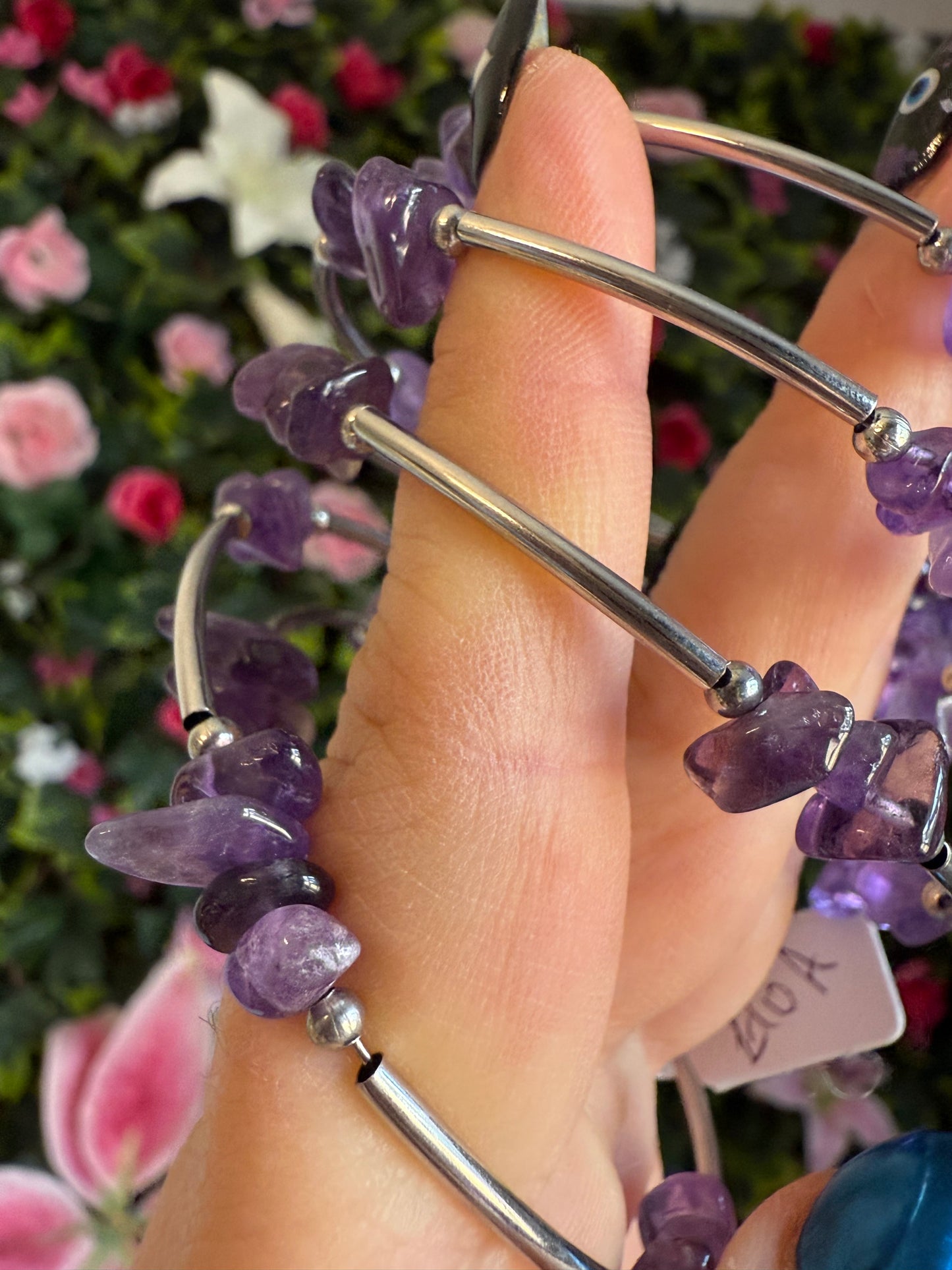 Amethyst Spiral Bracelet
