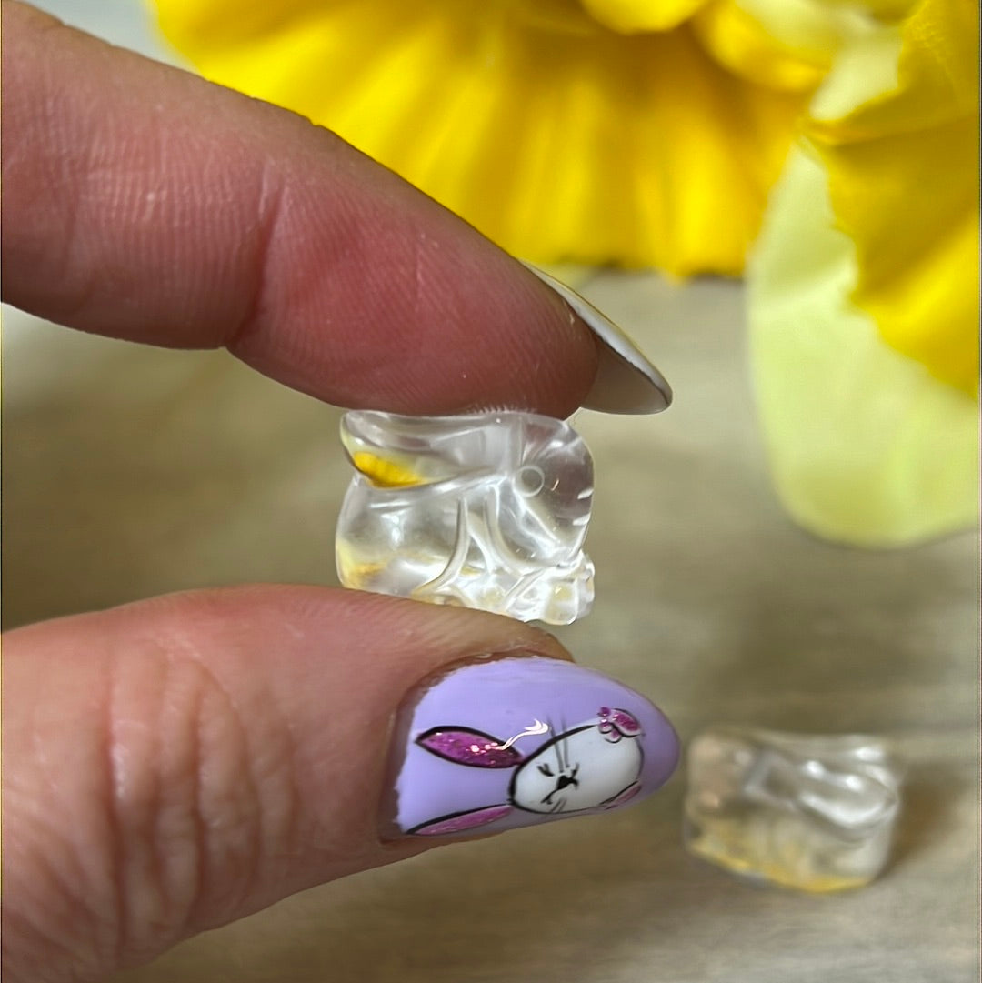 Mini Clear Quartz Rabbit Bunny