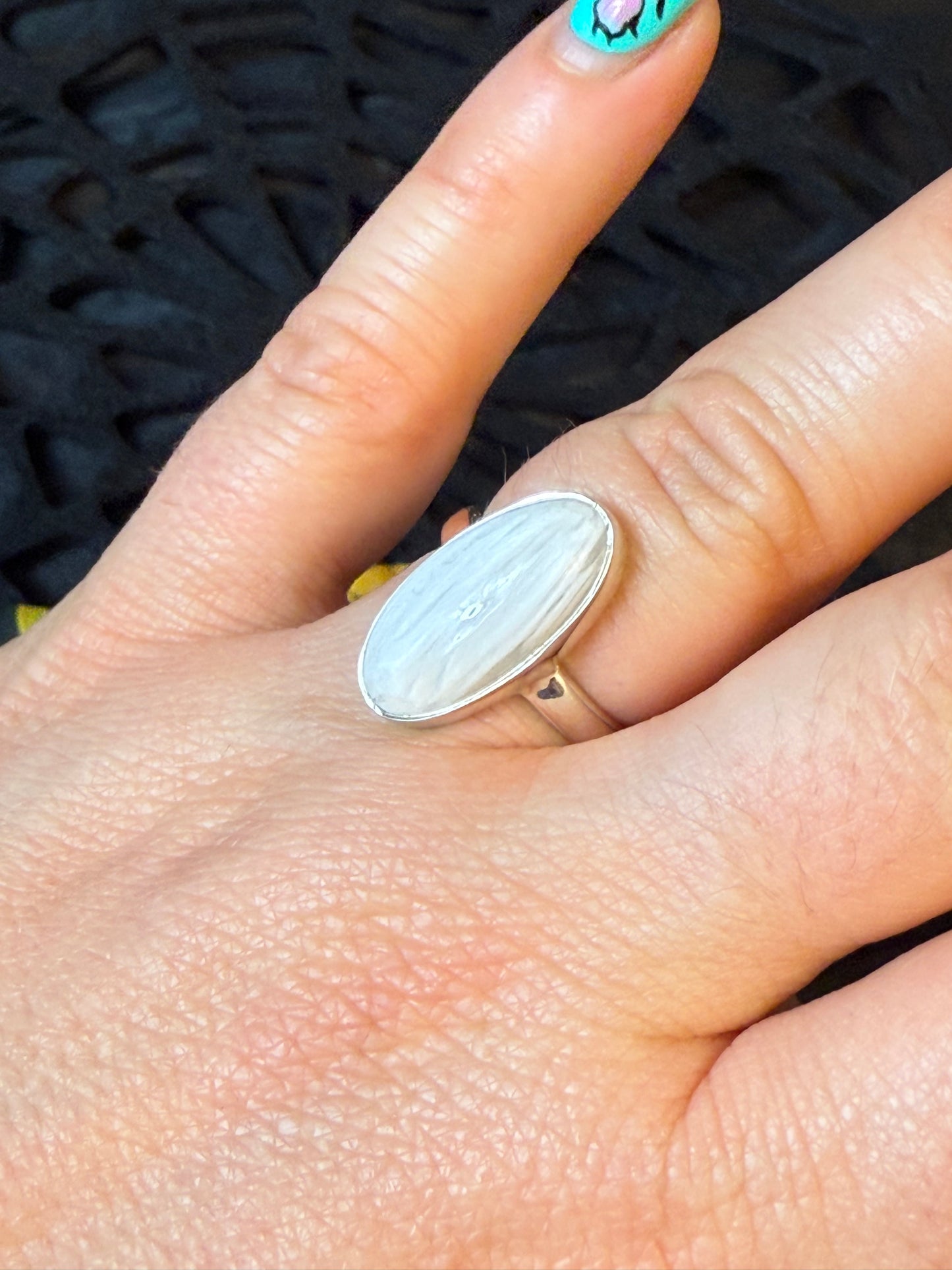 Scolecite 925 Ring - Size M