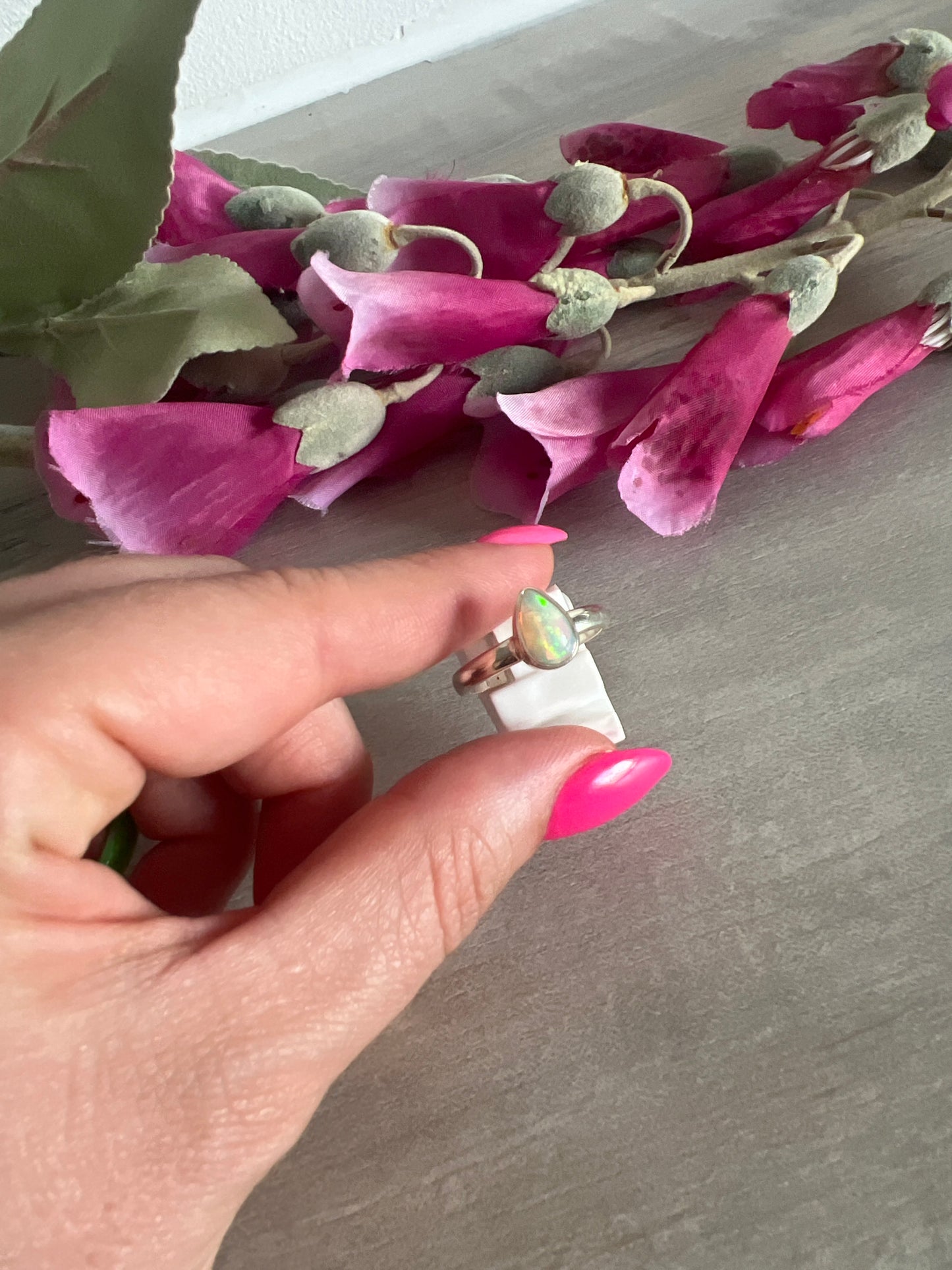 Ethiopian Opal 925 Sterling Silver Ring - Size O