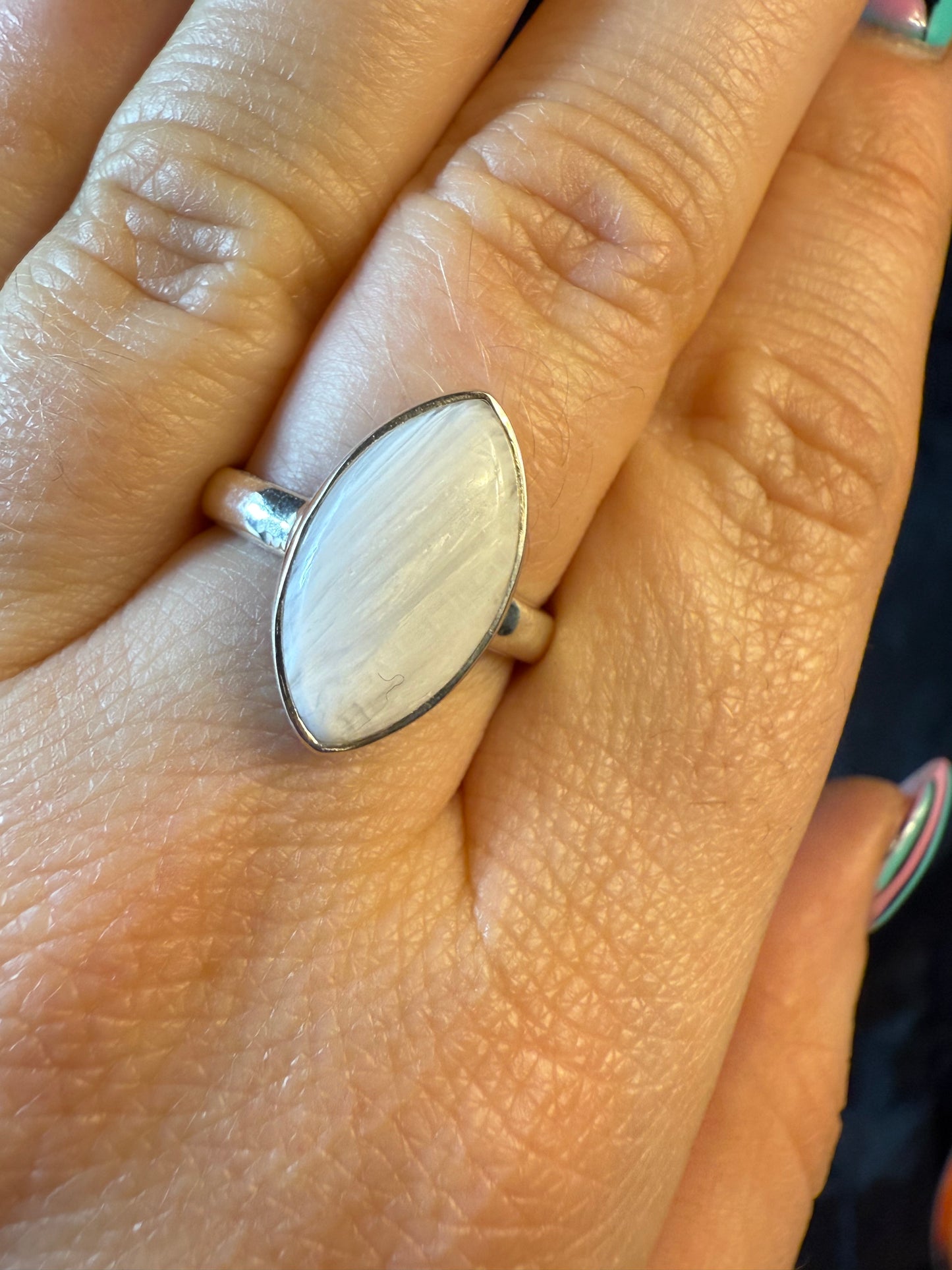 Scolecite 925 Ring - Size N 1/2
