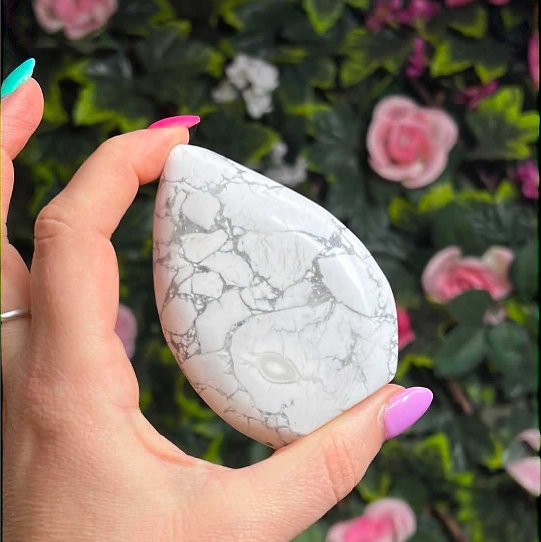 White Howlite Freeform Flame
