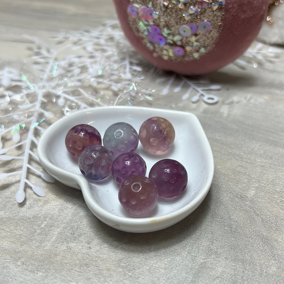 Unpolished Fluorite Planet Moon Sphere