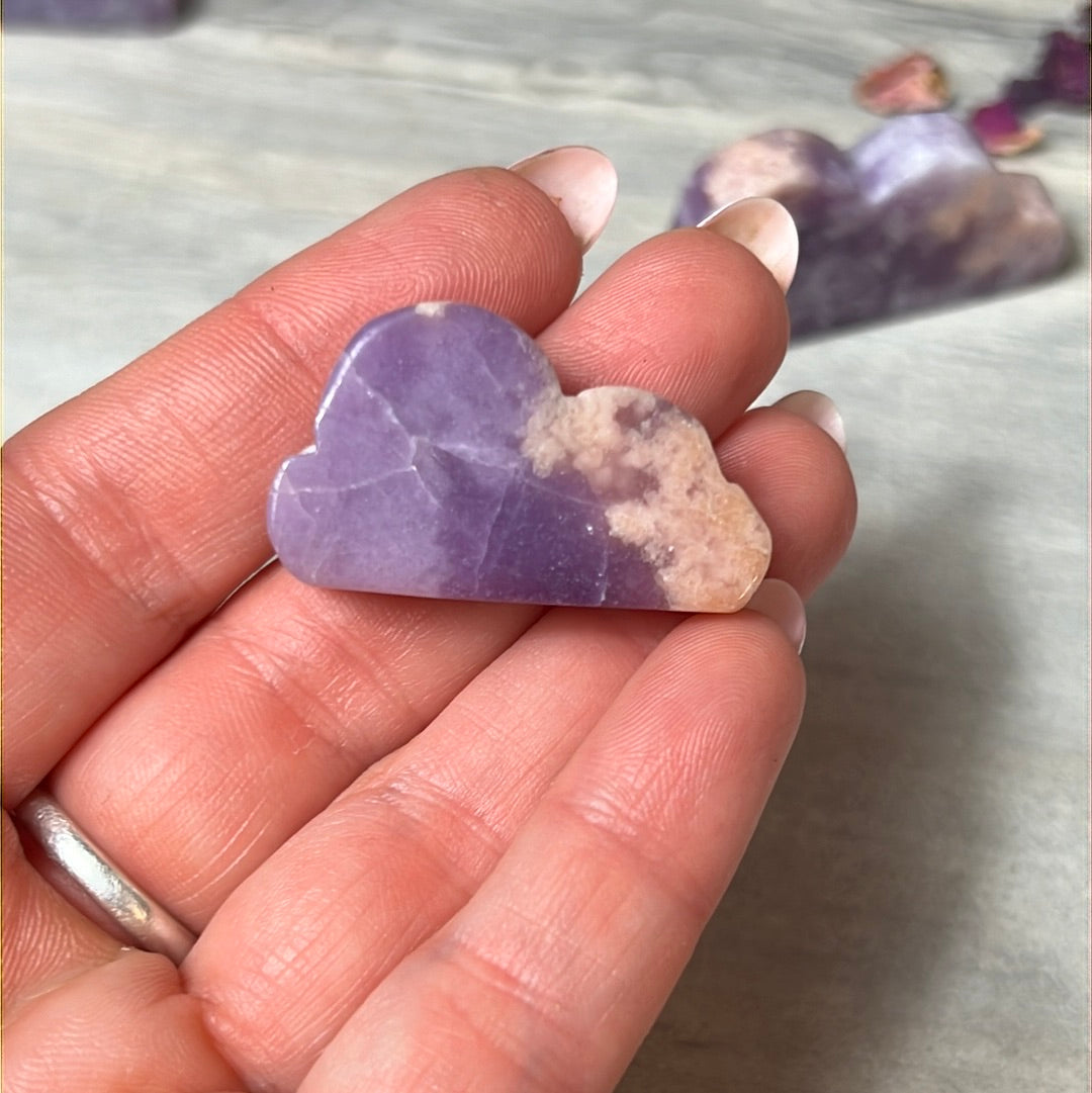Lepidolite with stillbite Cloud