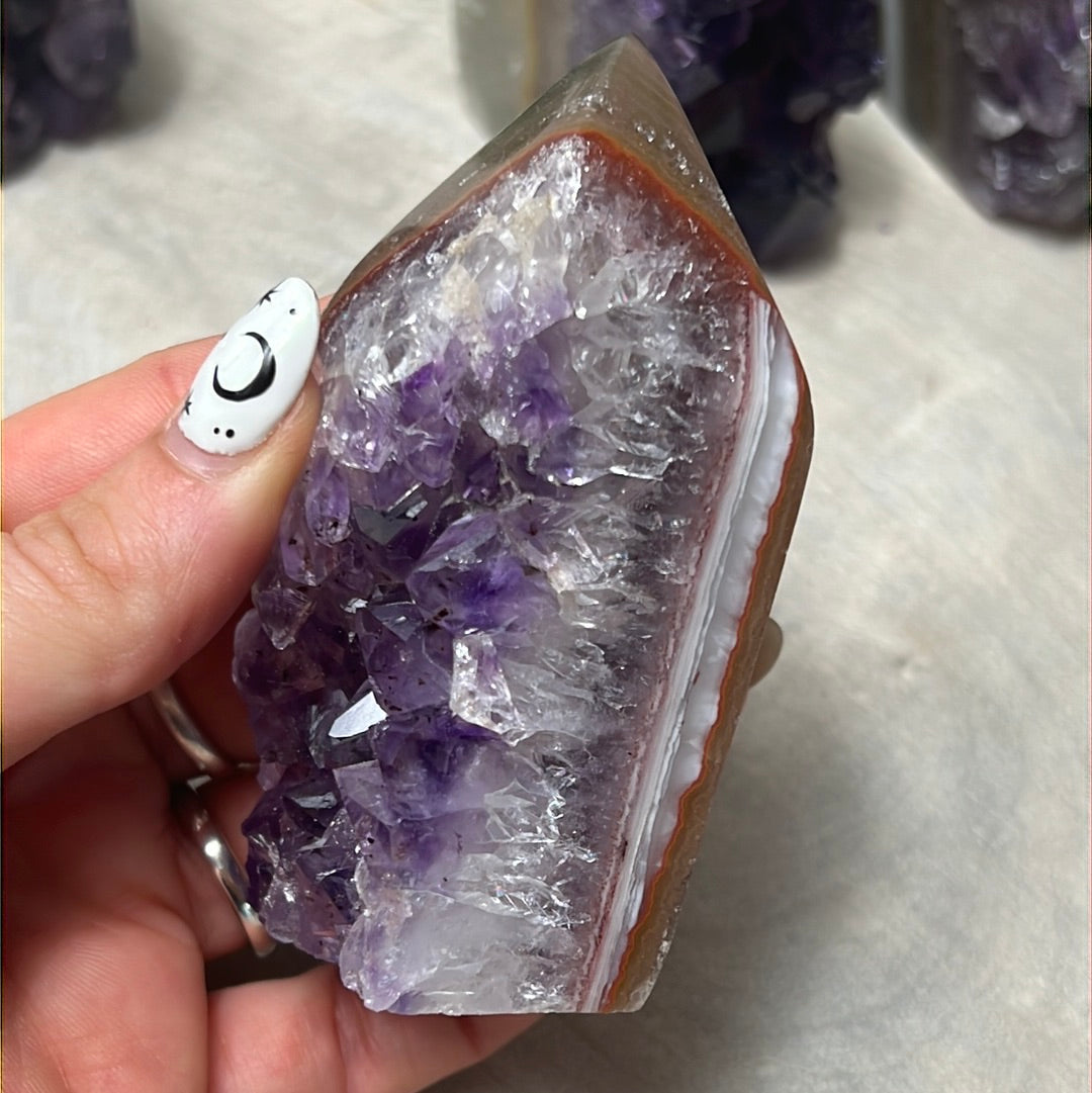 A Amethyst Agate Tower Points