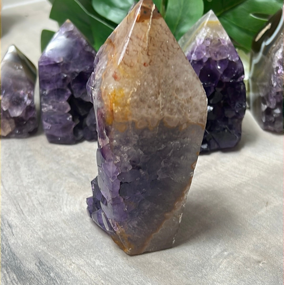 A Amethyst Agate Tower Points