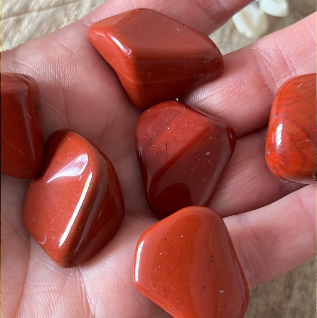 Red Jasper polished tumble tumblestone