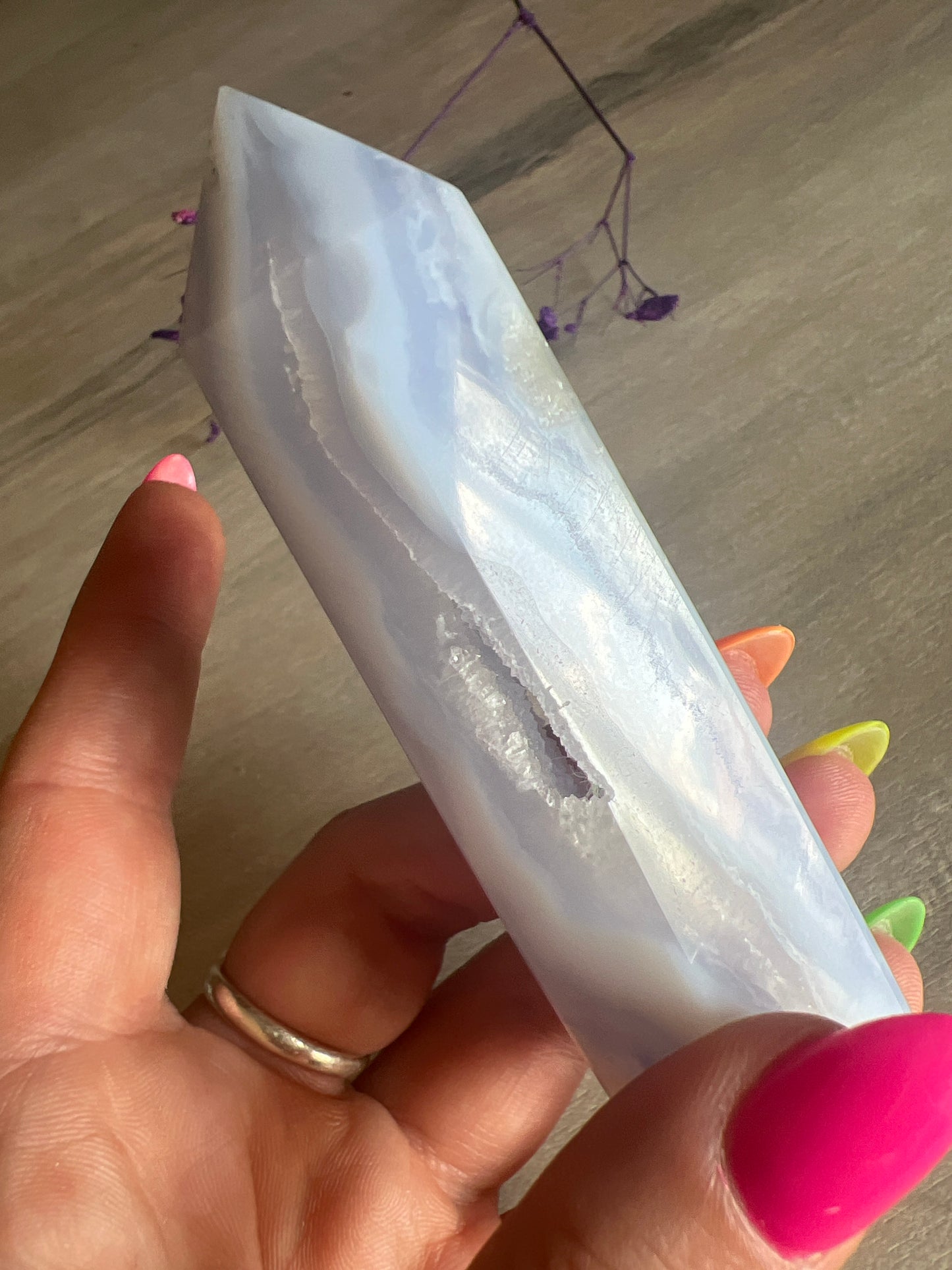 Blue Lace Agate Tower Point