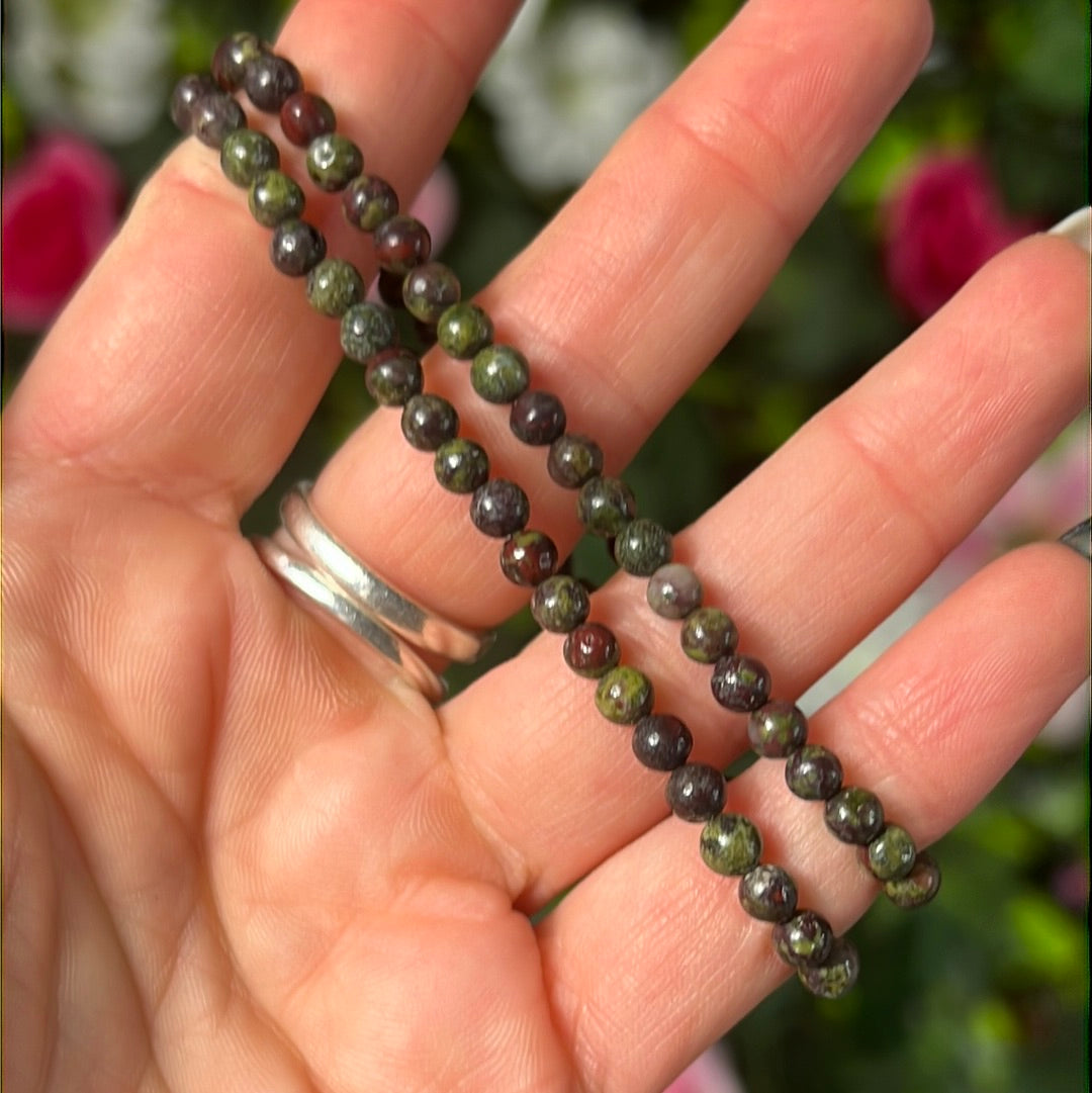 4mm Dragon Blood Bead Bracelet