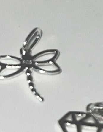 Dragonfly 925 Sterling Silver Pendant Charm
