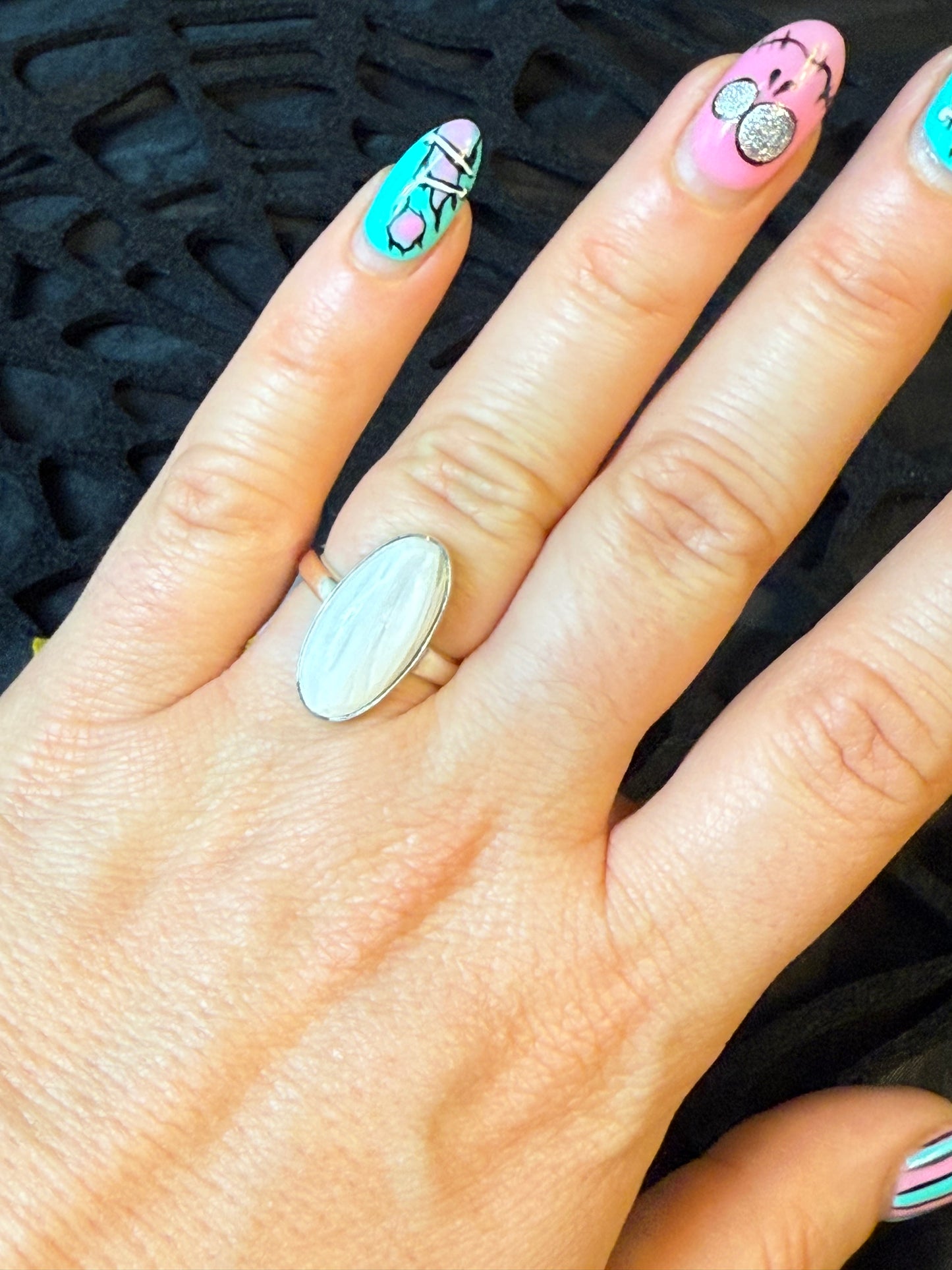 Scolecite 925 Ring - Size M