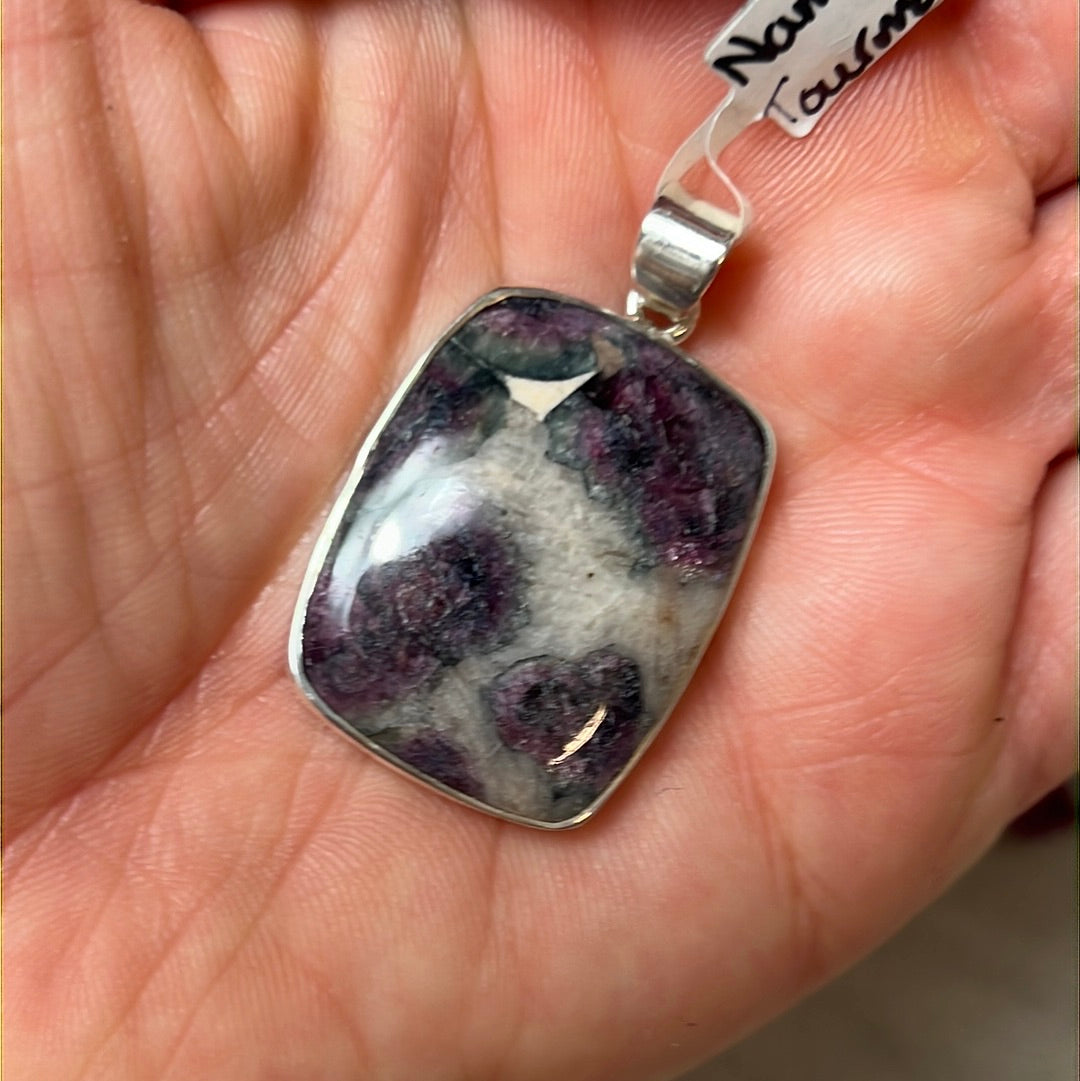 Namibian Tourmaline 925 Sterling Silver Pendant