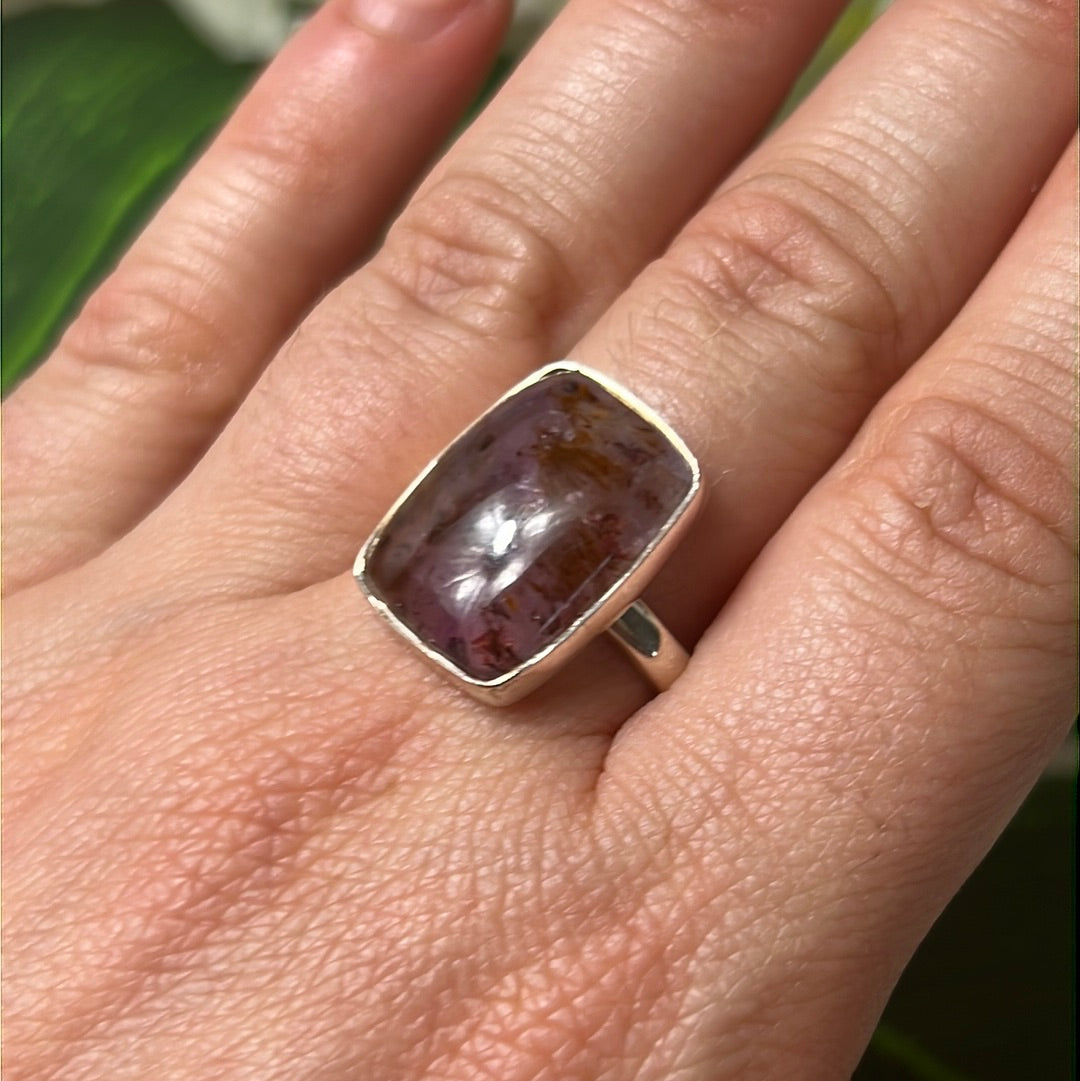 Super Seven 925 Silver Ring -  Size S - S 1/2