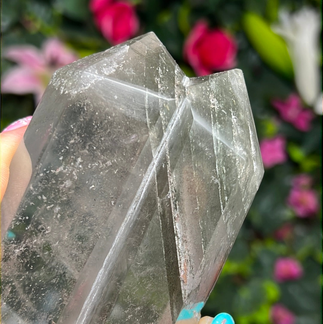 Twin Phantom Garden Quartz Tower Point