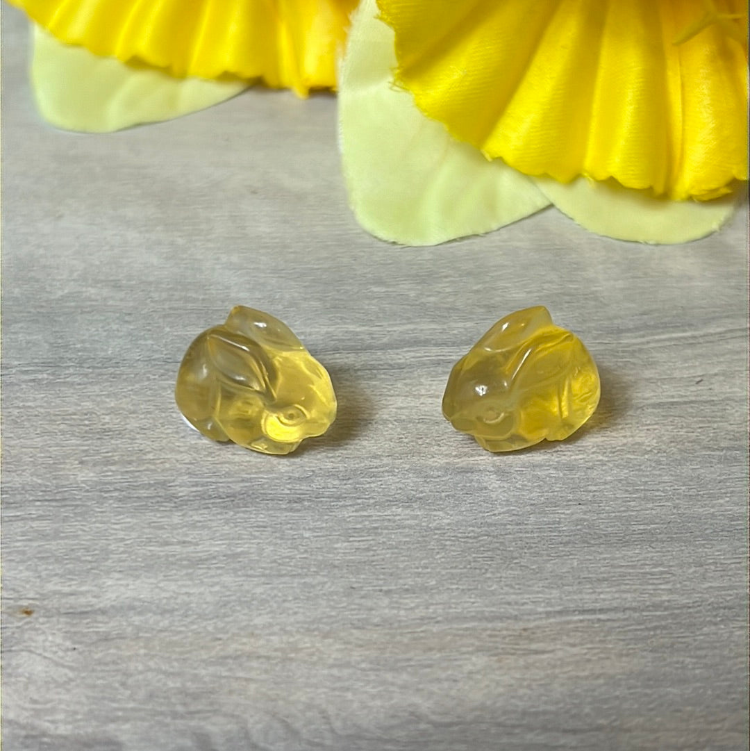 Yellow Fluorite Rabbit Bunny