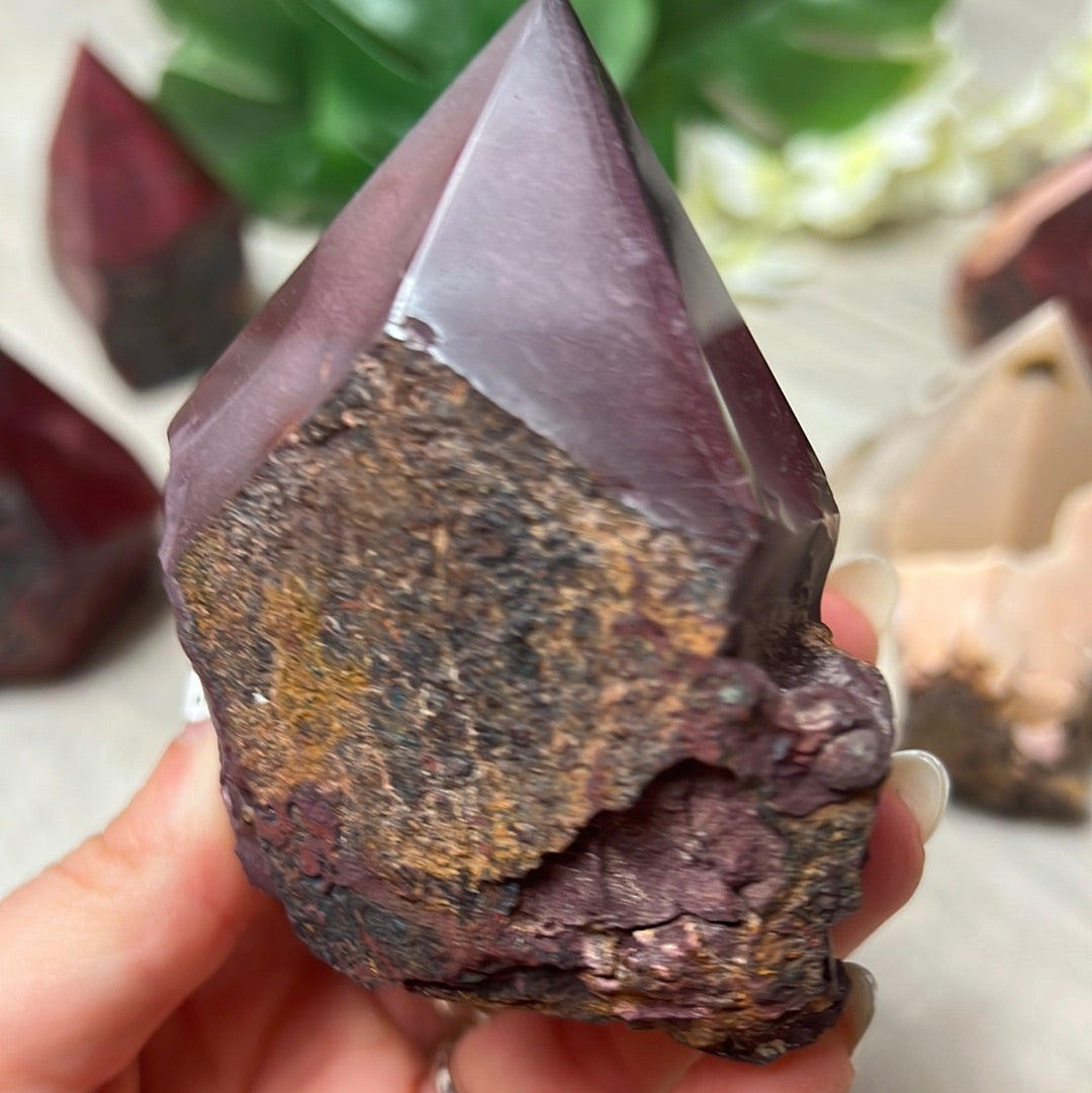 Mookaite Half & Half Polished Raw Tower Points
