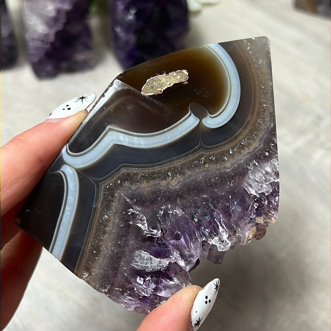 A Amethyst Agate Tower Points