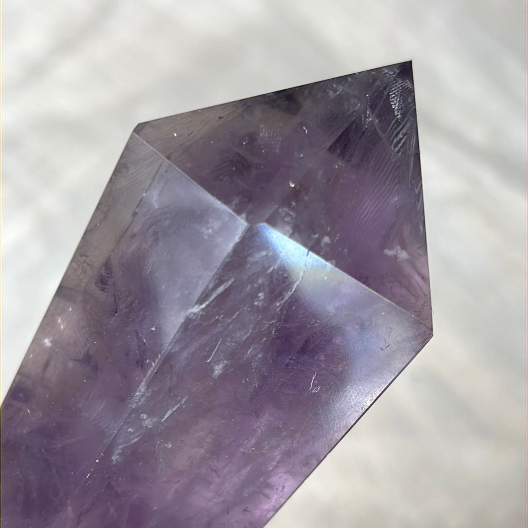 Statement Phantom Fingerprint Amethyst Smokey Quartz Wand