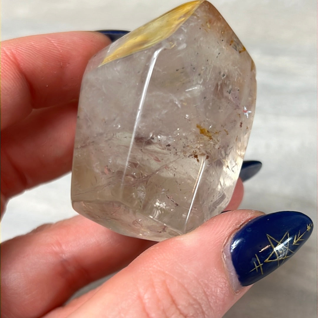 Pyrite in Quartz Freeform Polished Specimen