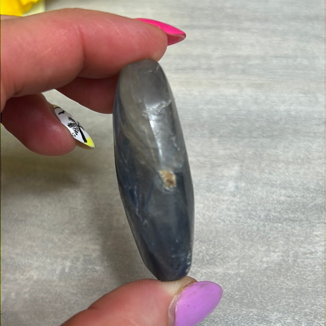 Kyanite in Clear Quartz Palm - rare find