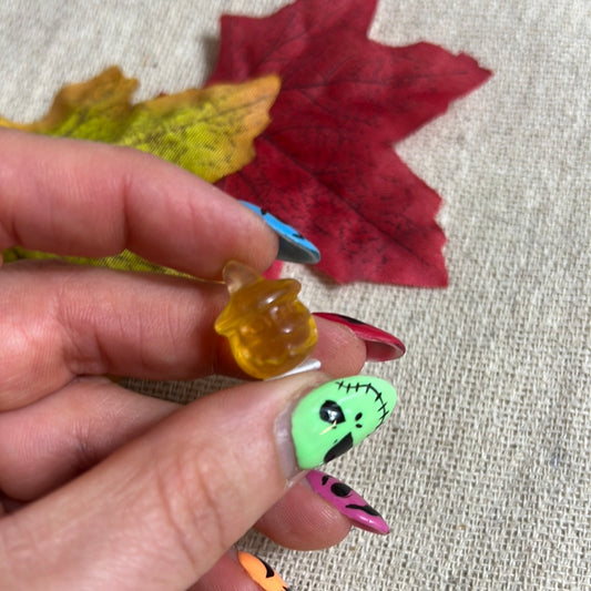 Mini Yellow Fluorite Pumpkin