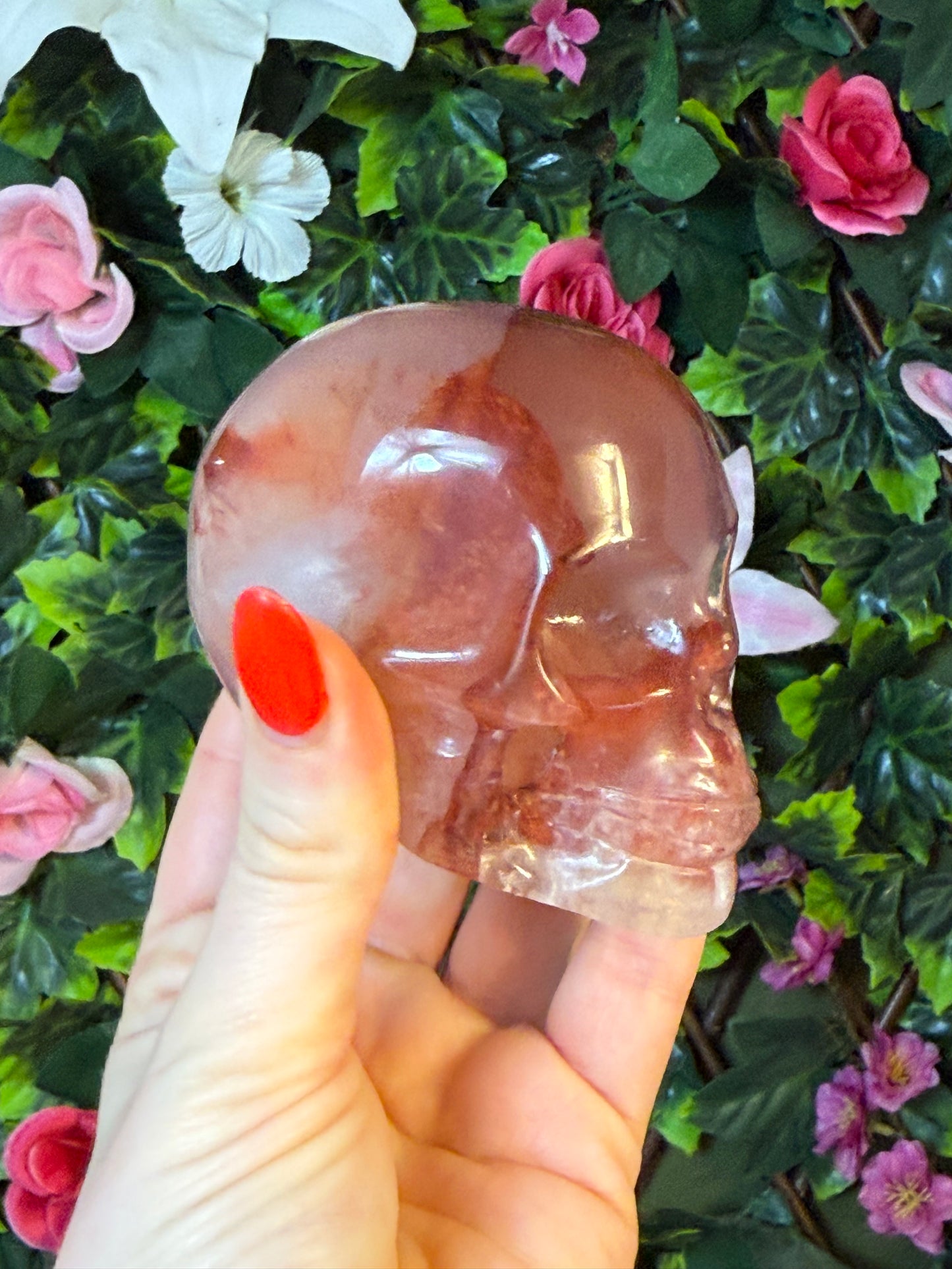 Fire Quartz Skull