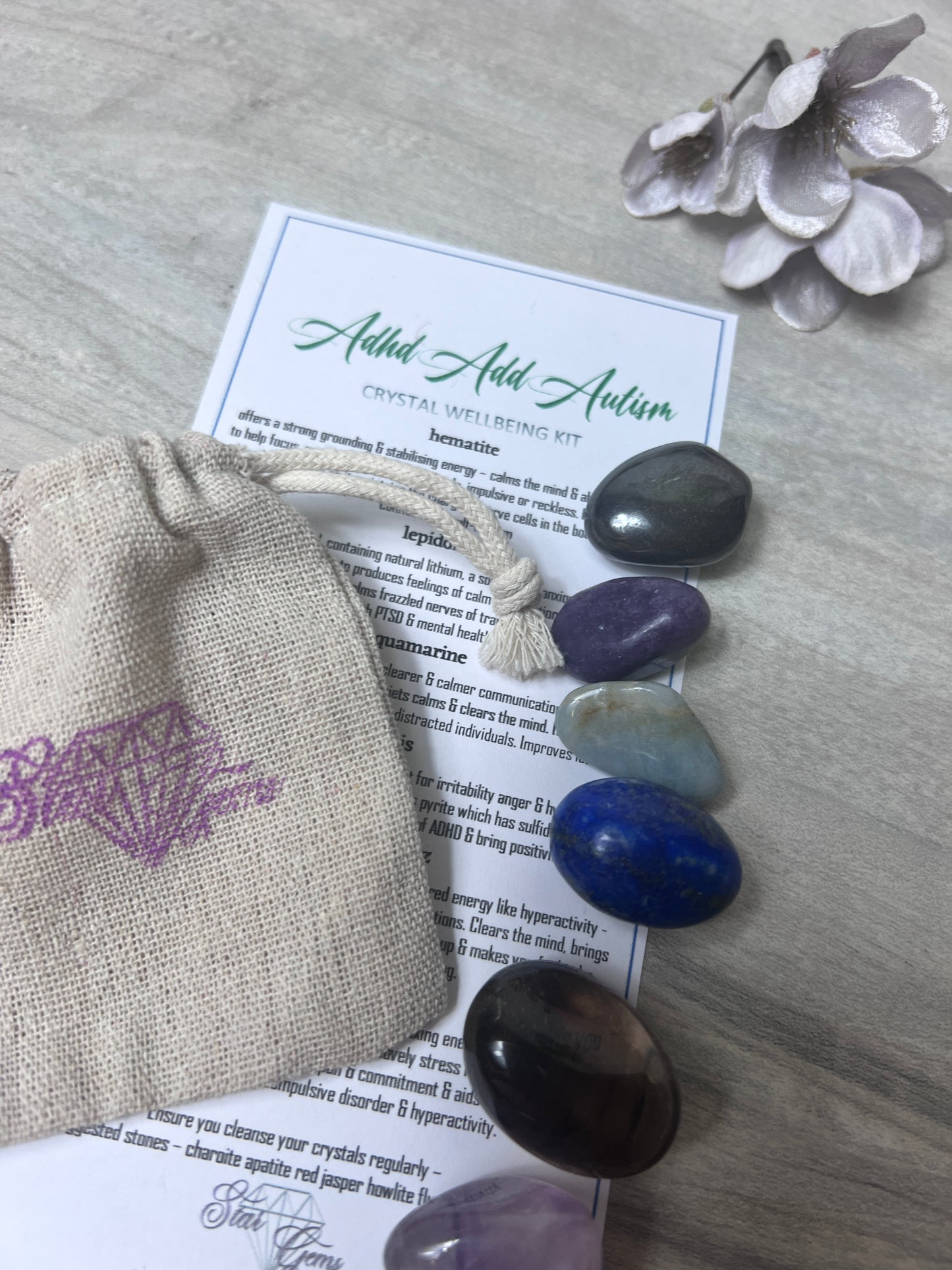 Starcrystalgems - ADHD ADD Autism - Tumblestone Kit