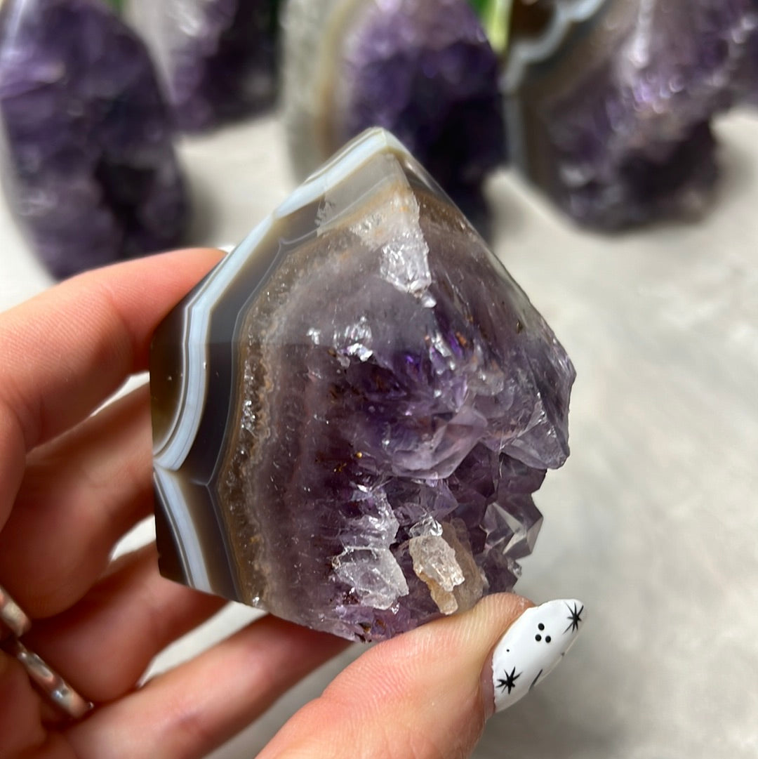 A Amethyst Agate Tower Points