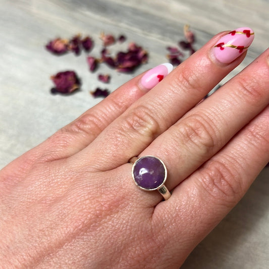 Phosphosiderite 925 Silver Ring - Size P - P 1/2