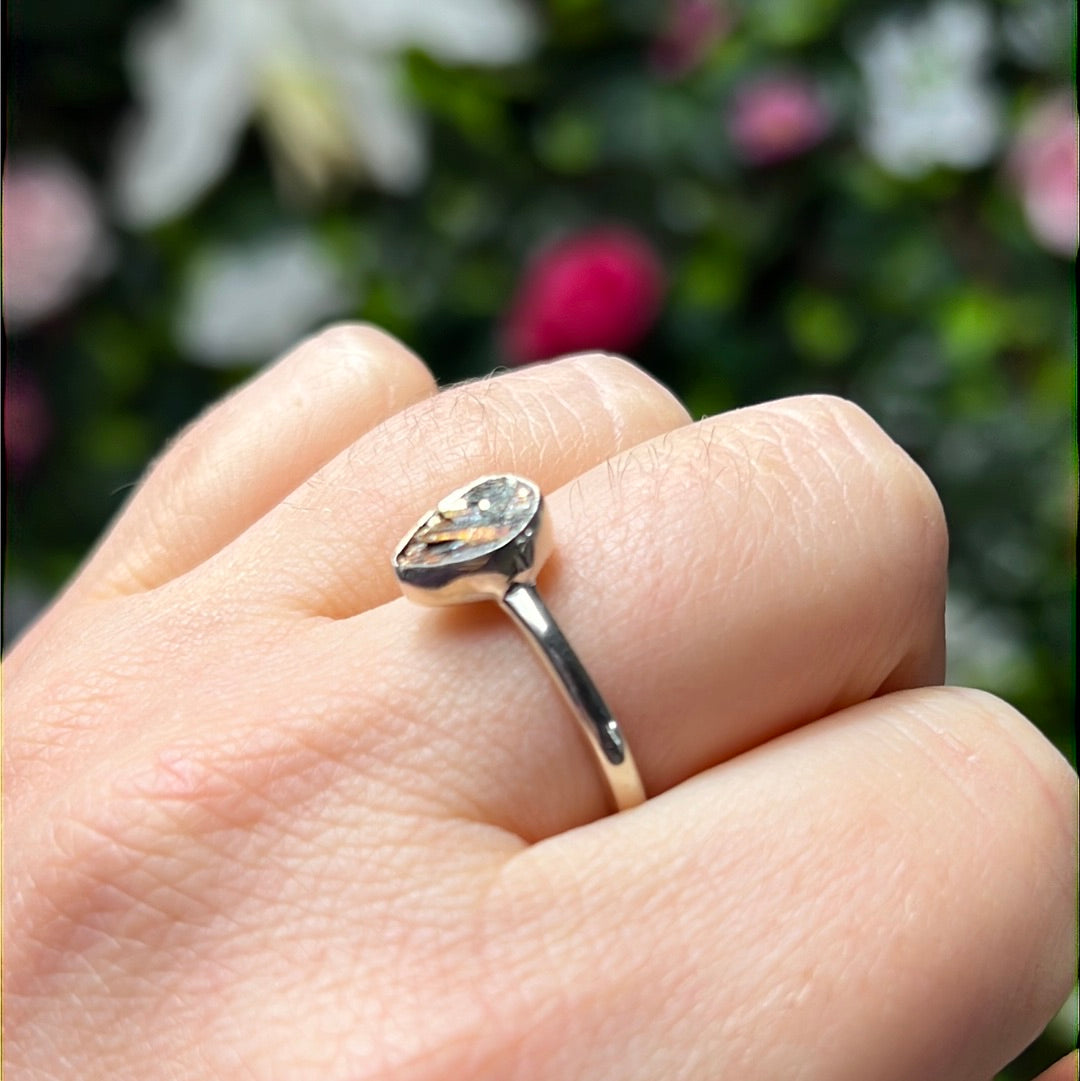 Astrophyllite 925 Sterling Silver Ring - Size O