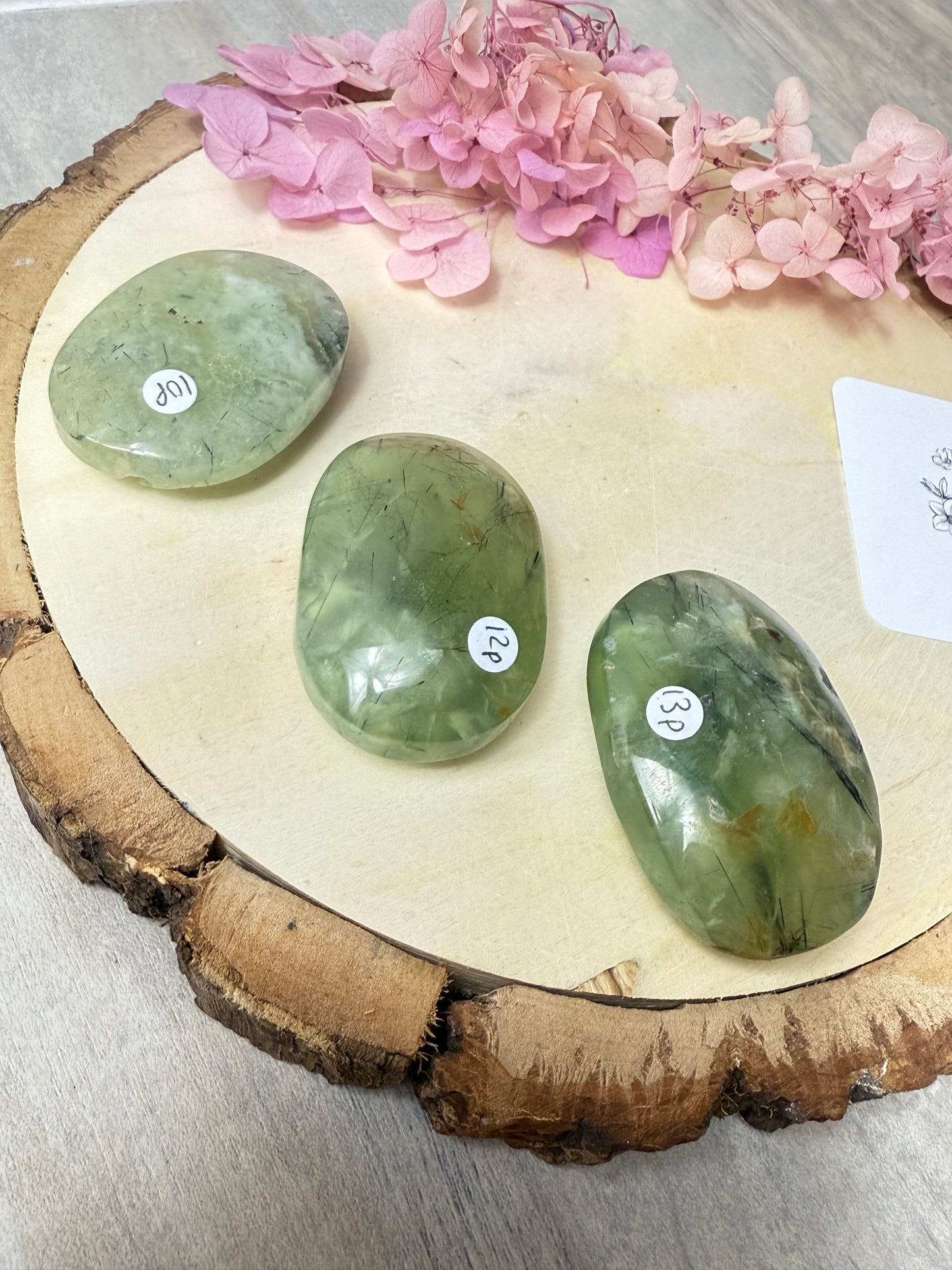 Prehnite Palm Stone