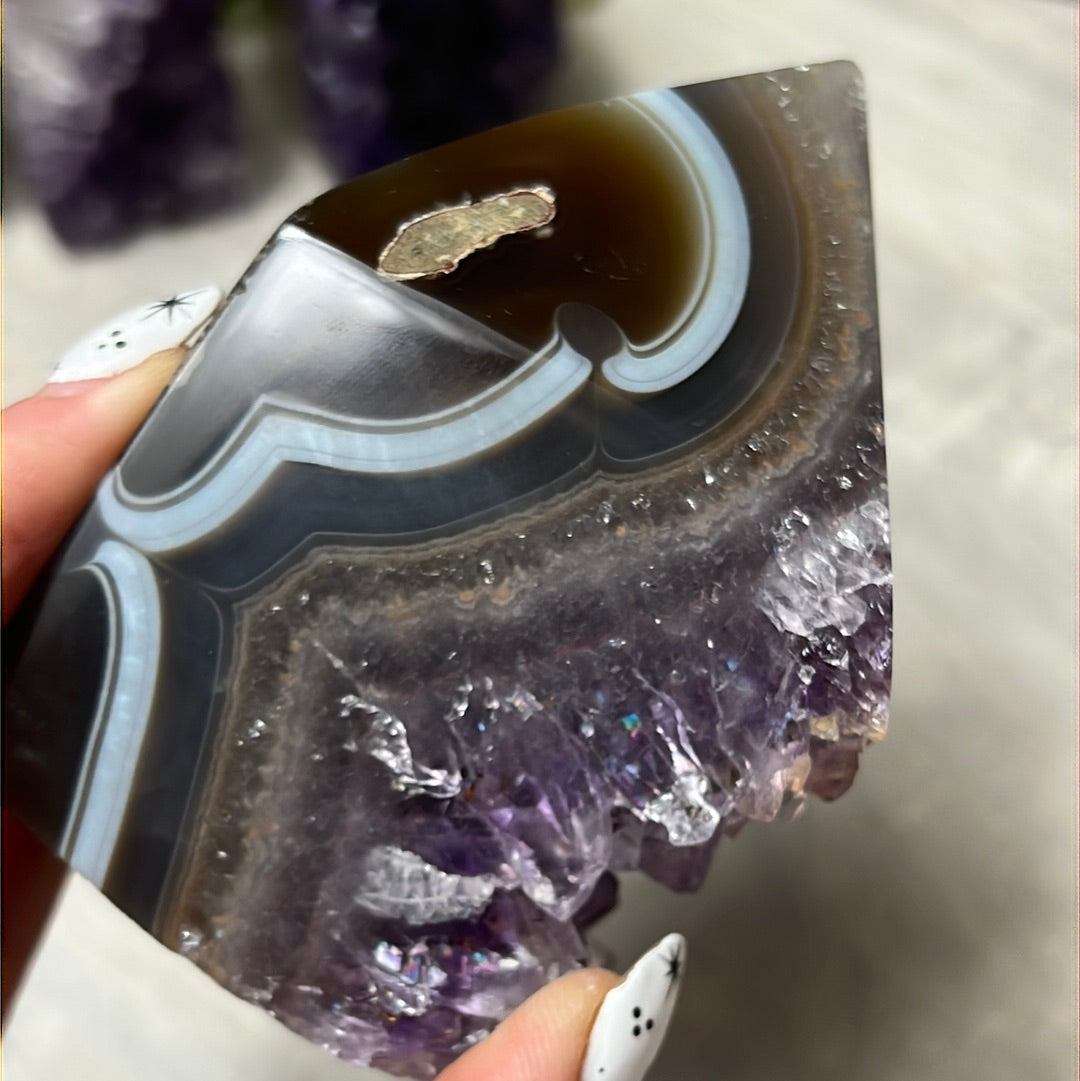 A Amethyst Agate Tower Points