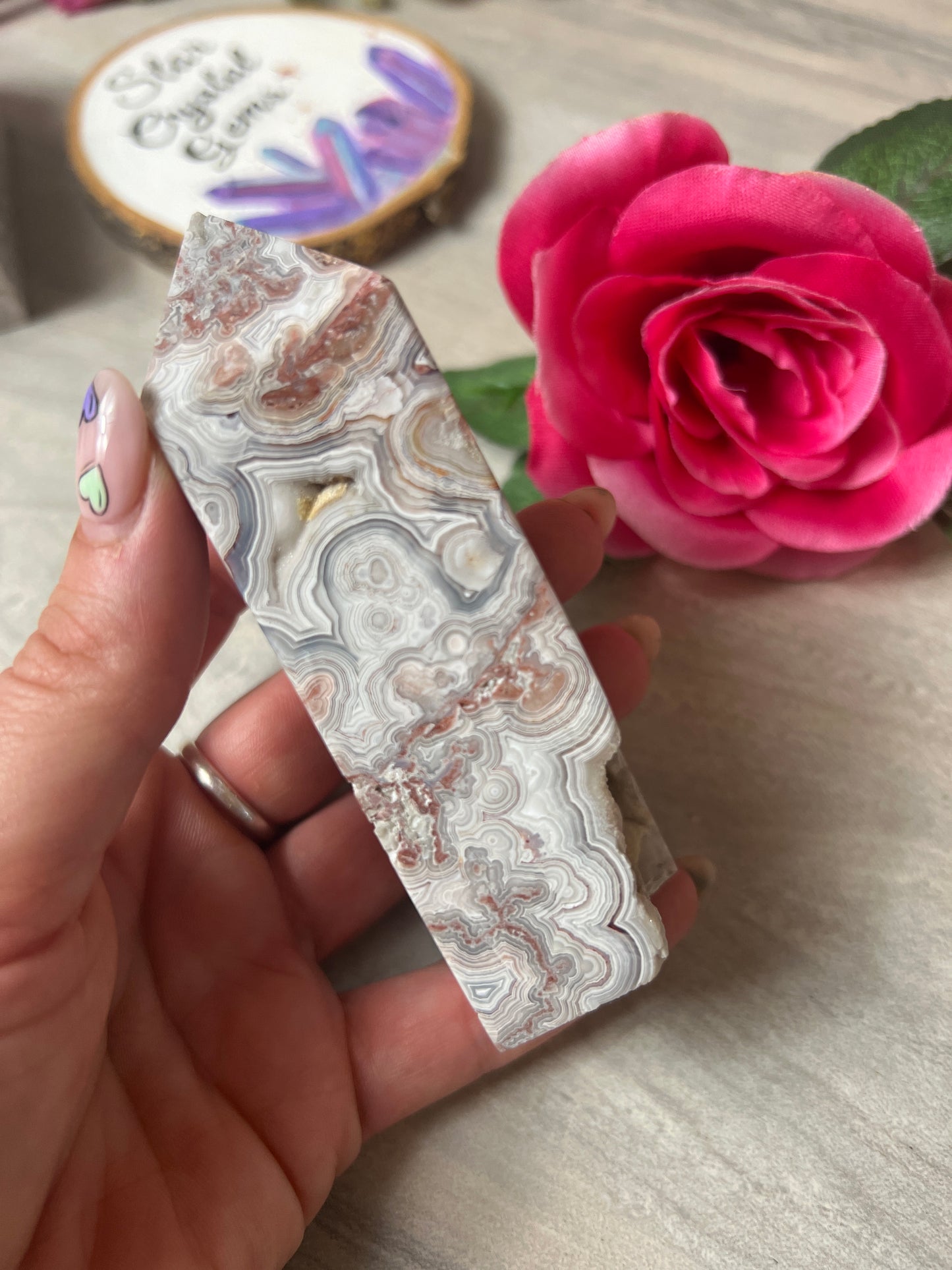 Mexican Agate tower point