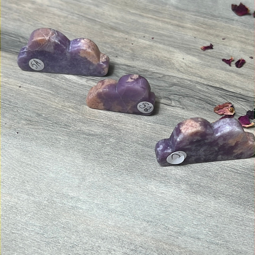 Lepidolite with stillbite Cloud