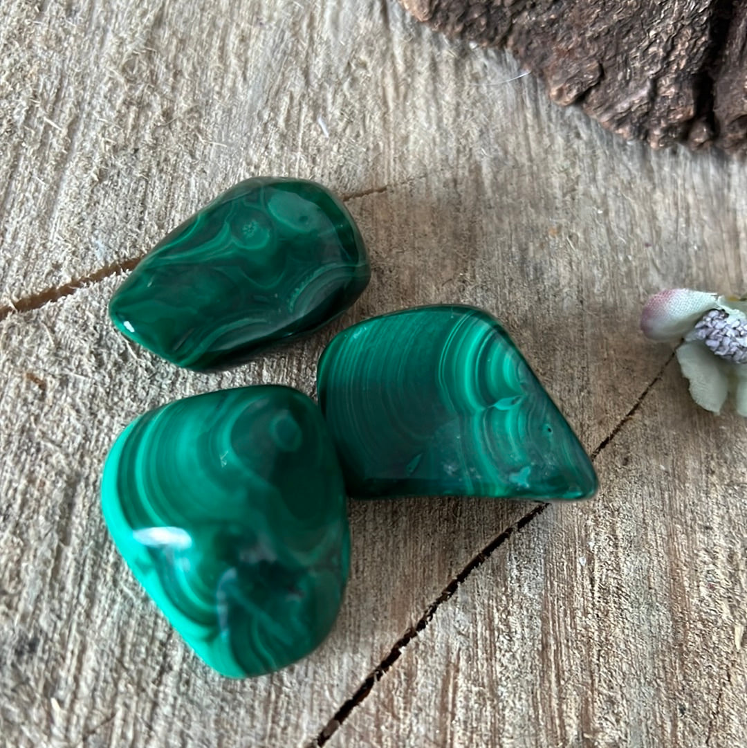 Malachite Tumble polished tumble tumblestone