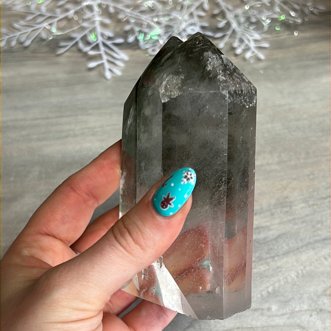 Twin Phantom Garden Quartz Tower Point