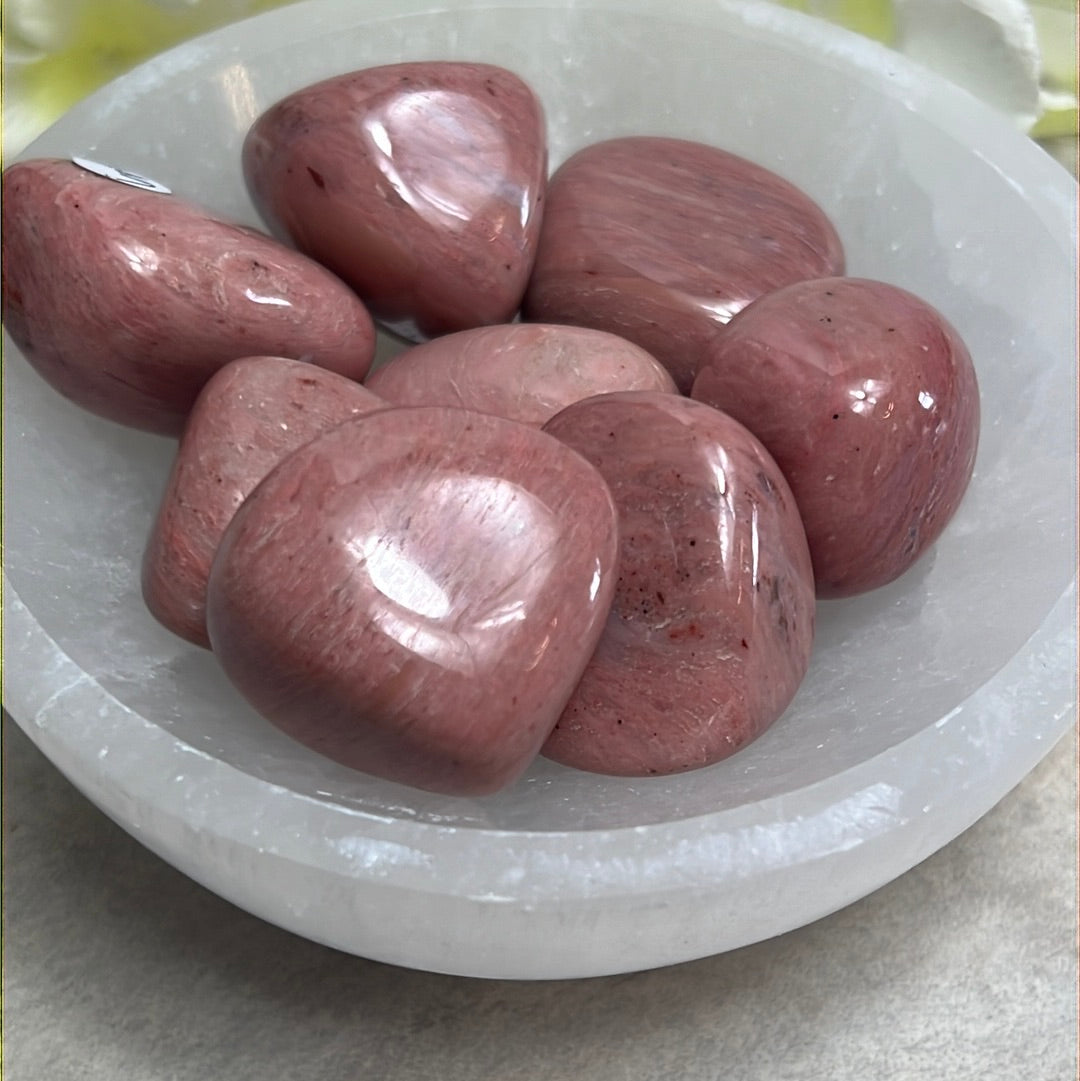 Pink Petrified Fossil Wood Tumble Tumblestone