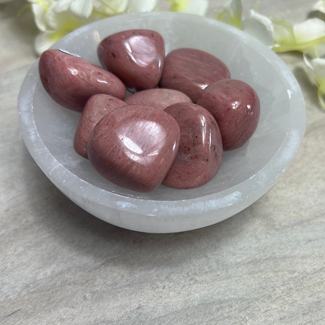 Pink Petrified Fossil Wood Tumble Tumblestone