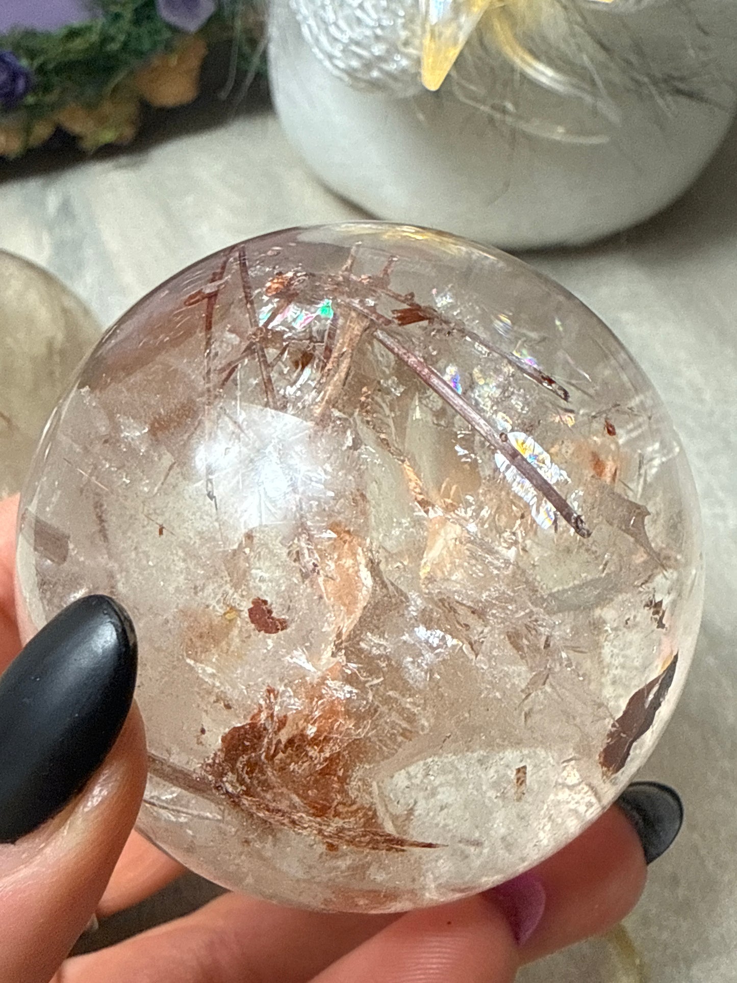 Rutile Rutilated Sphere